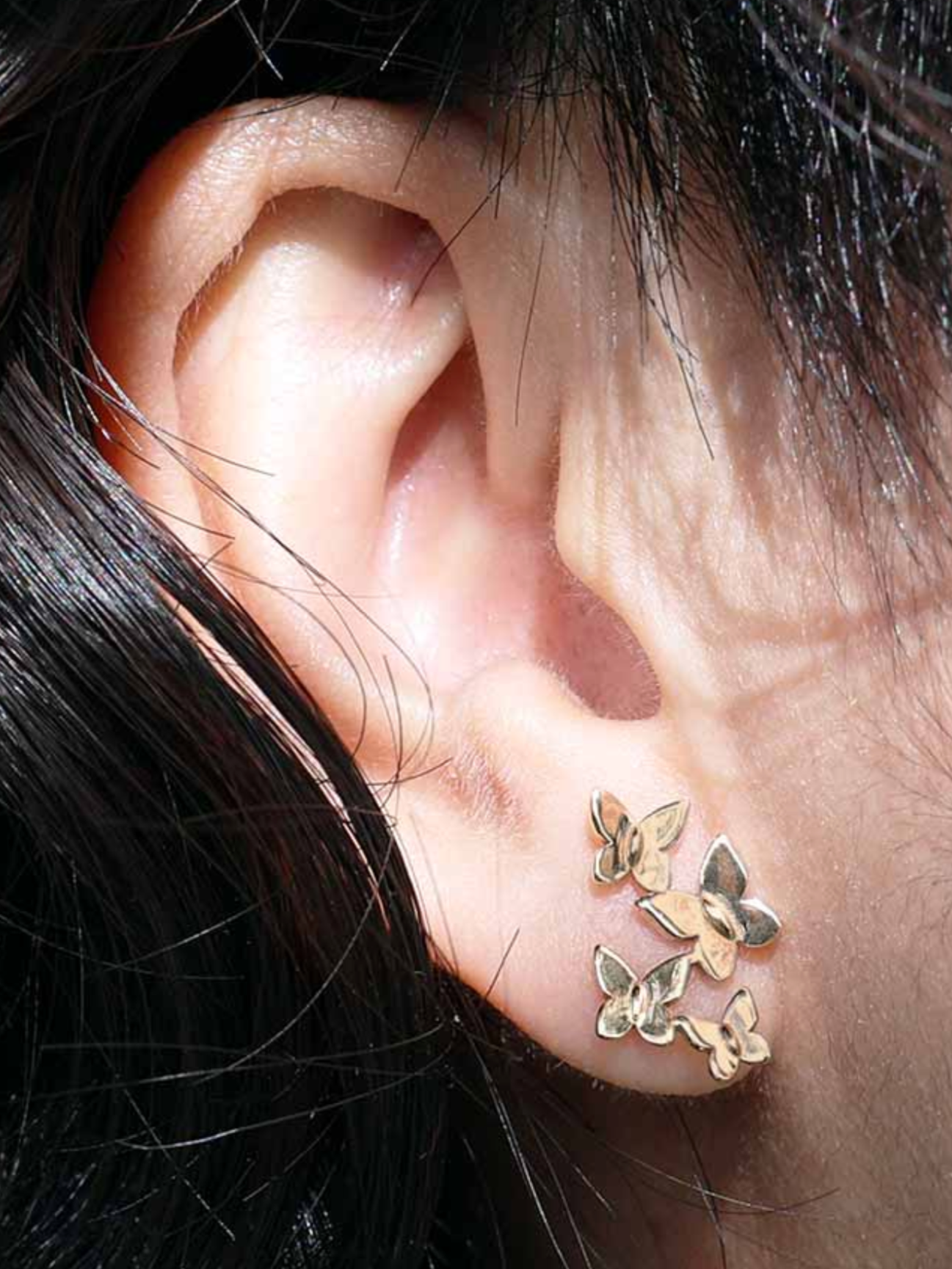 •KALEIDOSCOPE OF BUTTERFLIES• bronze stud earrings