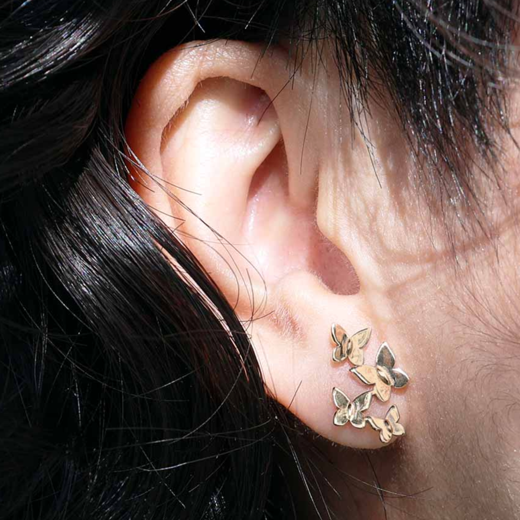 •KALEIDOSCOPE OF BUTTERFLIES• bronze stud earrings