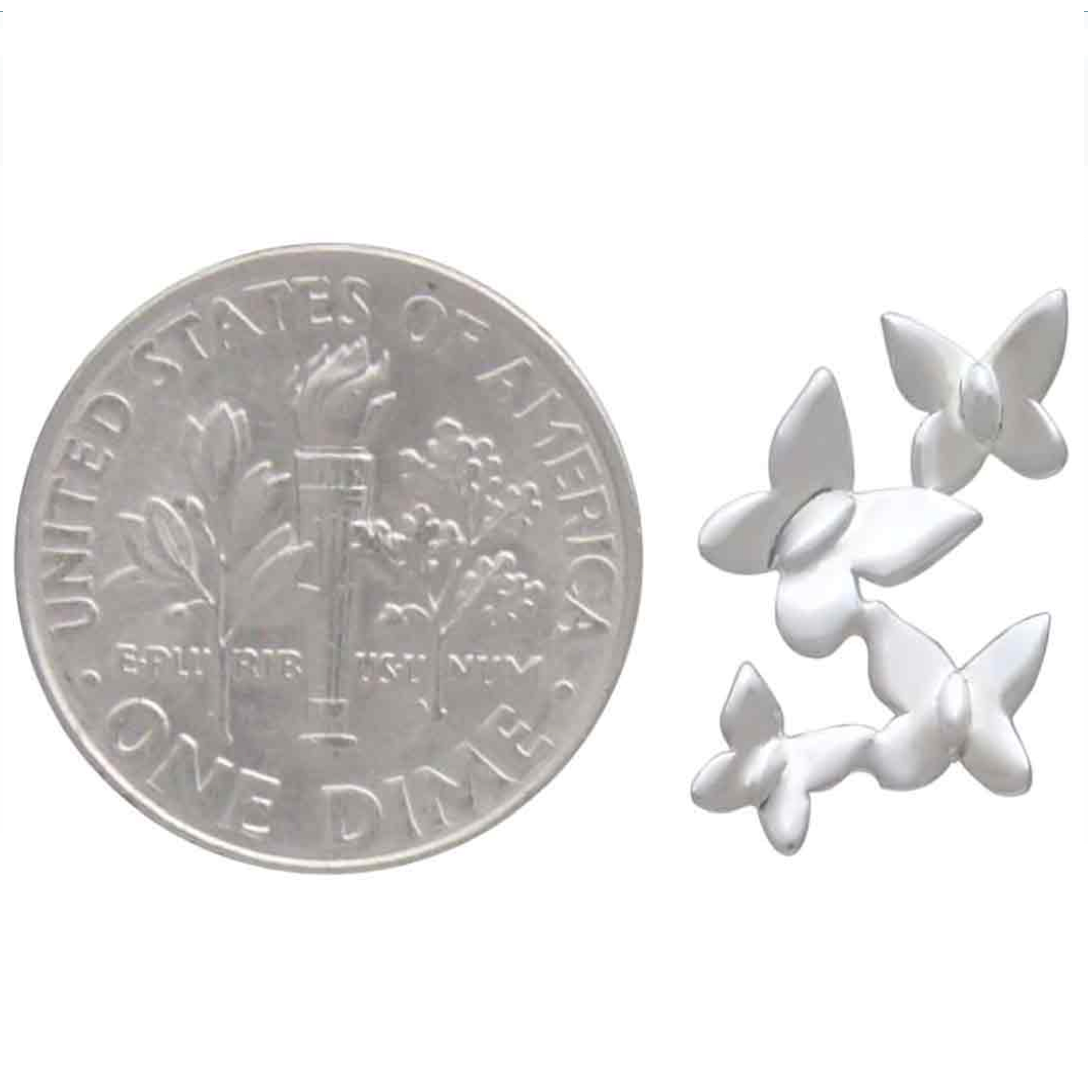 •KALEIDOSCOPE OF BUTTERFLIES• recycled silver stud earrings