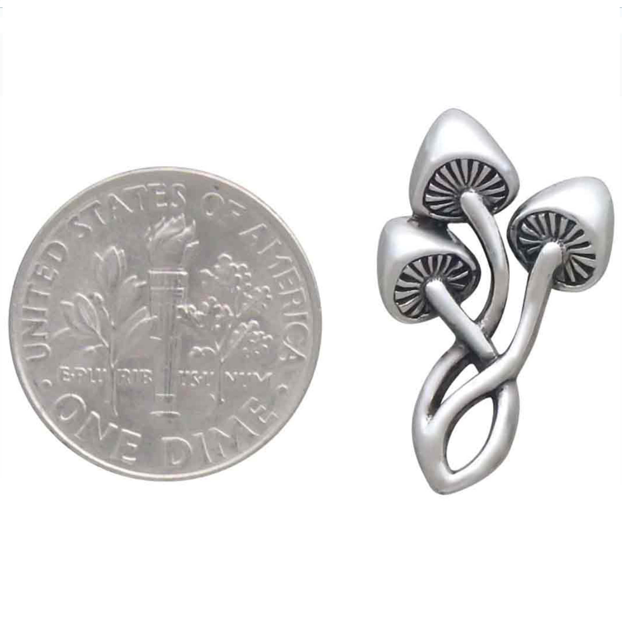 •MUSHROOM TRIO• recycled silver stud earrings