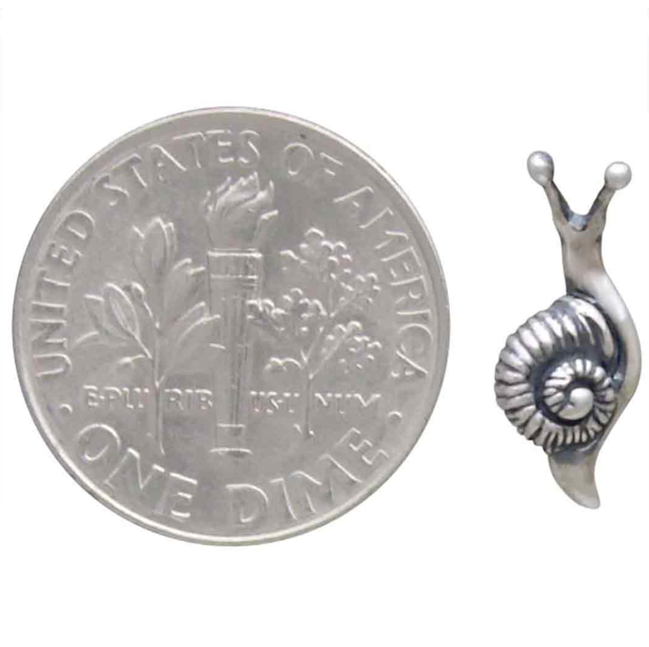 •TINY SNAIL• recycled silver stud earrings