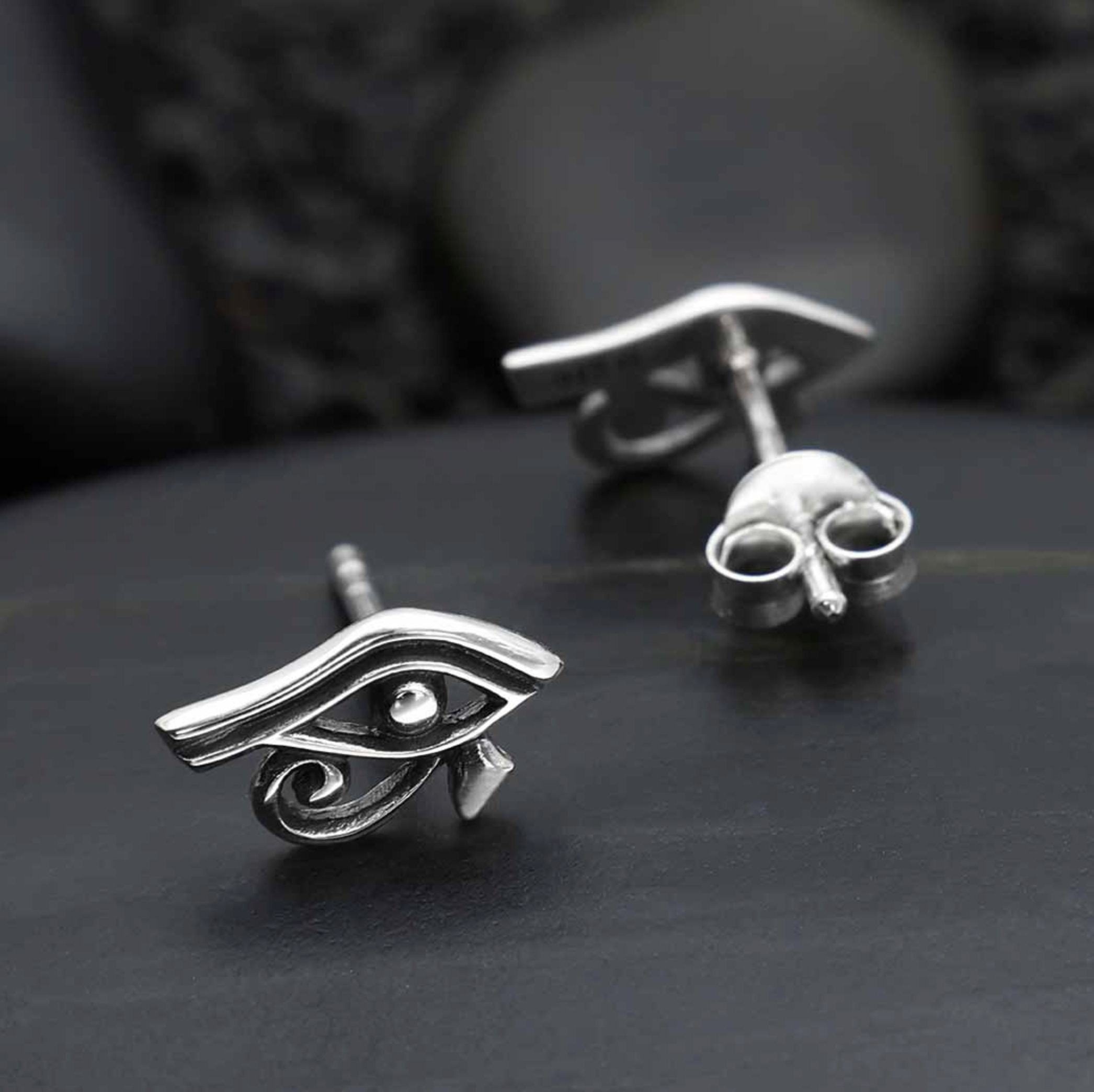 •EYE OF HORUS• silver stud earrings