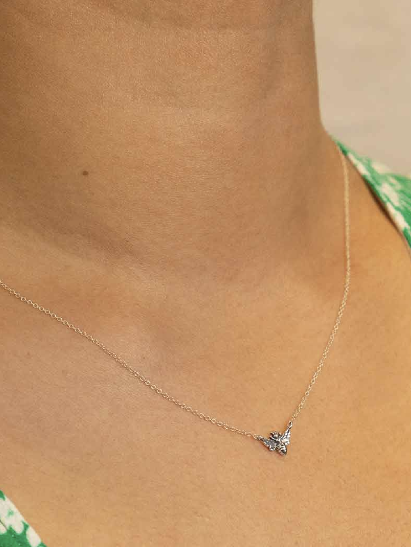 •TINY BEE• recycled sterling silver necklace