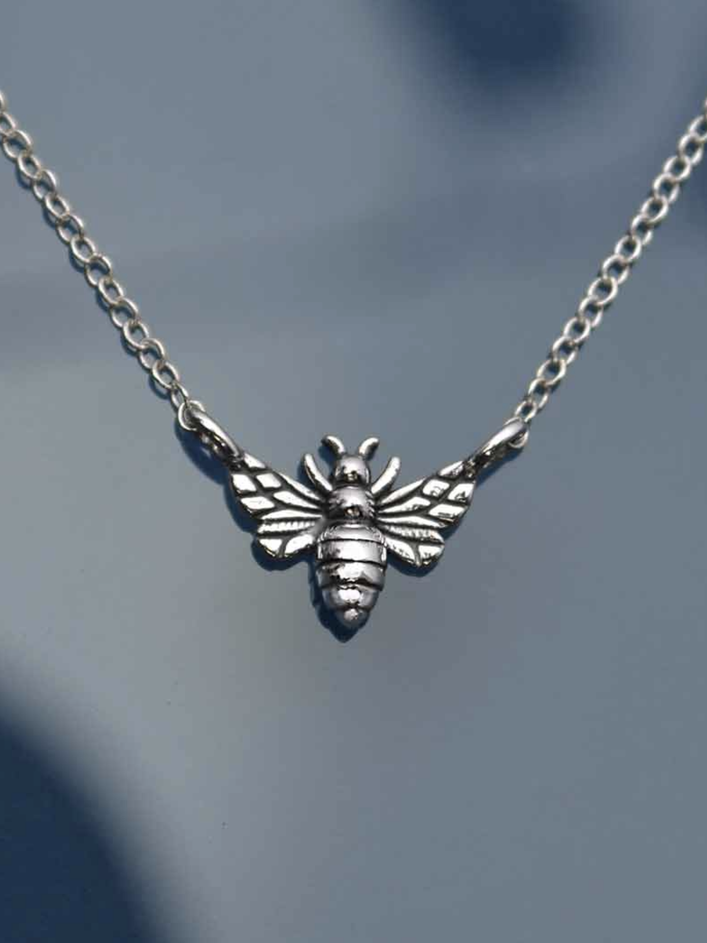 •TINY BEE• recycled sterling silver necklace