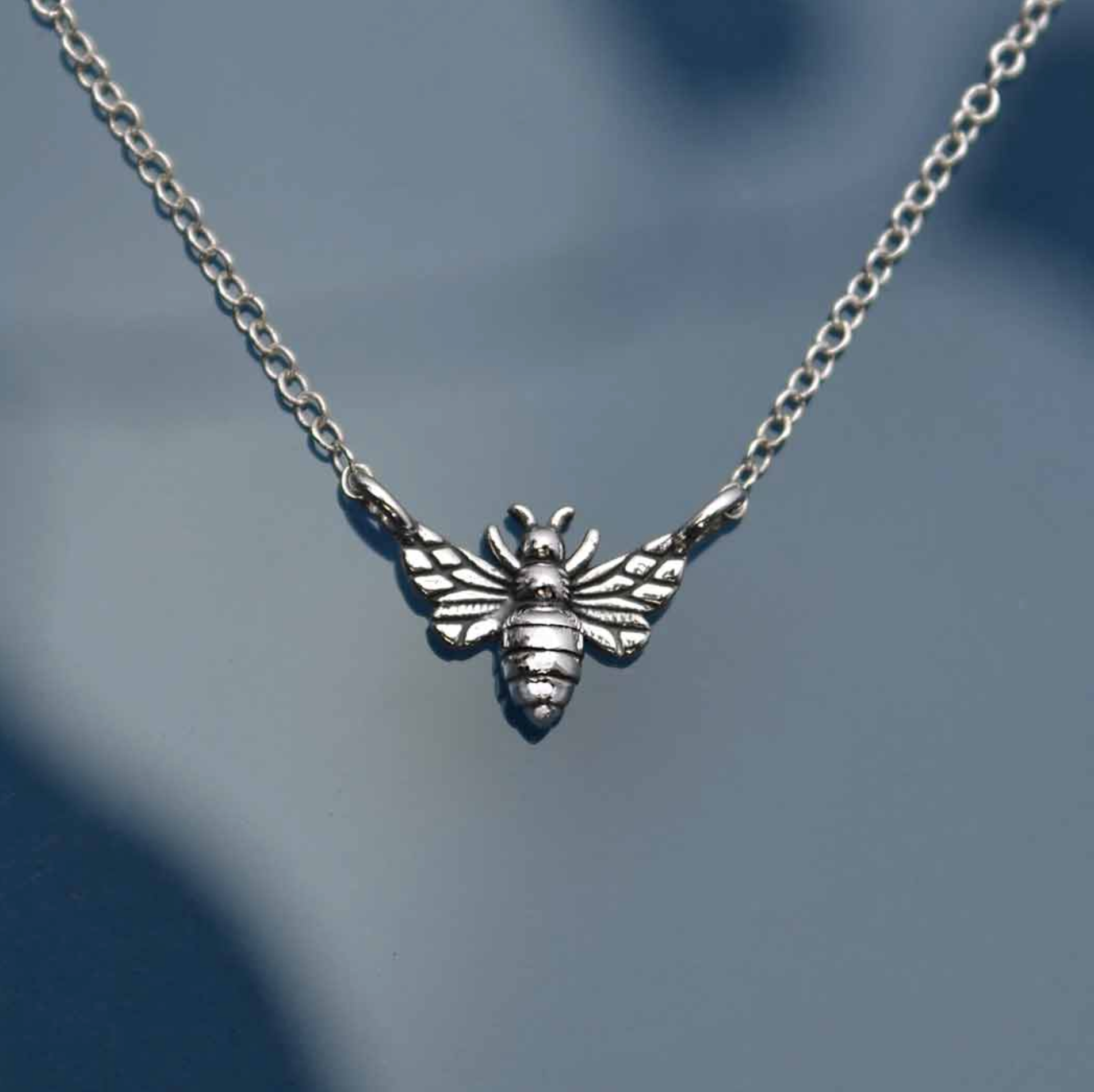 •TINY BEE• recycled sterling silver necklace