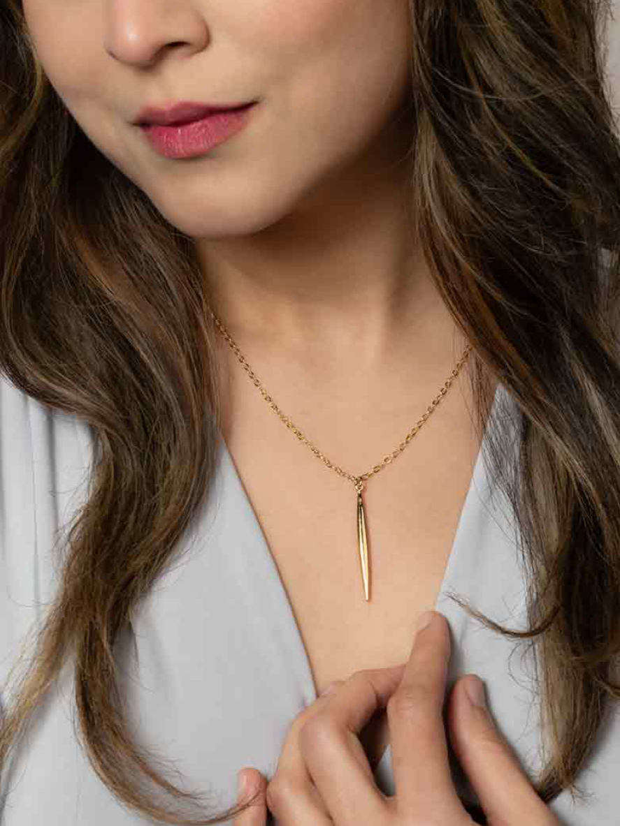 •SPIKE• gold necklace