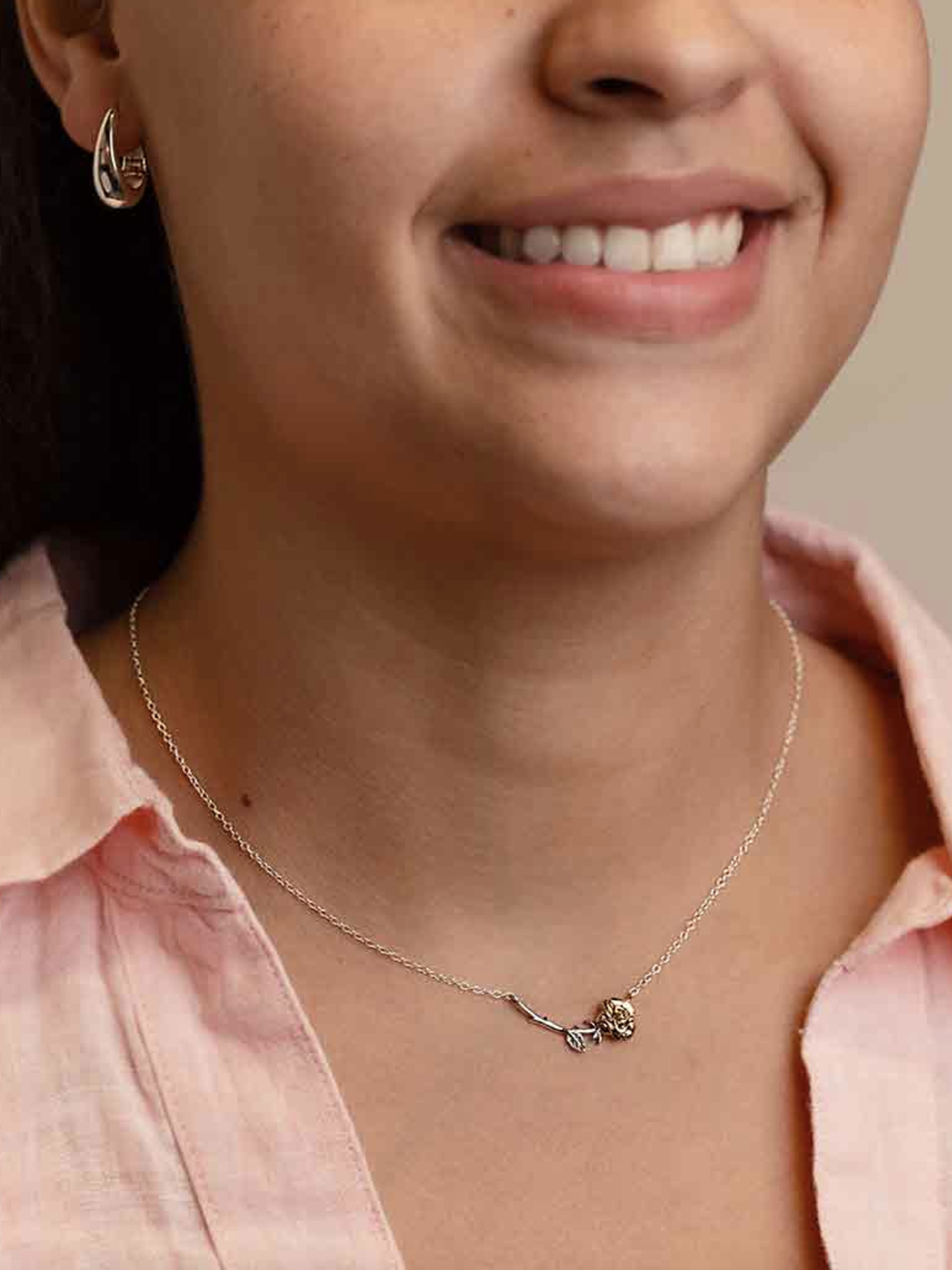 •EVERY ROSE• recycled silver + bronze necklace