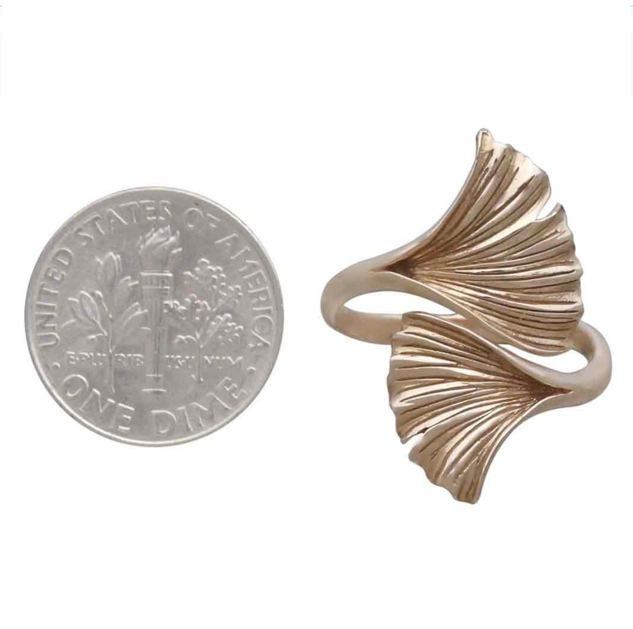 •GINKGO• adjustable bronze ring