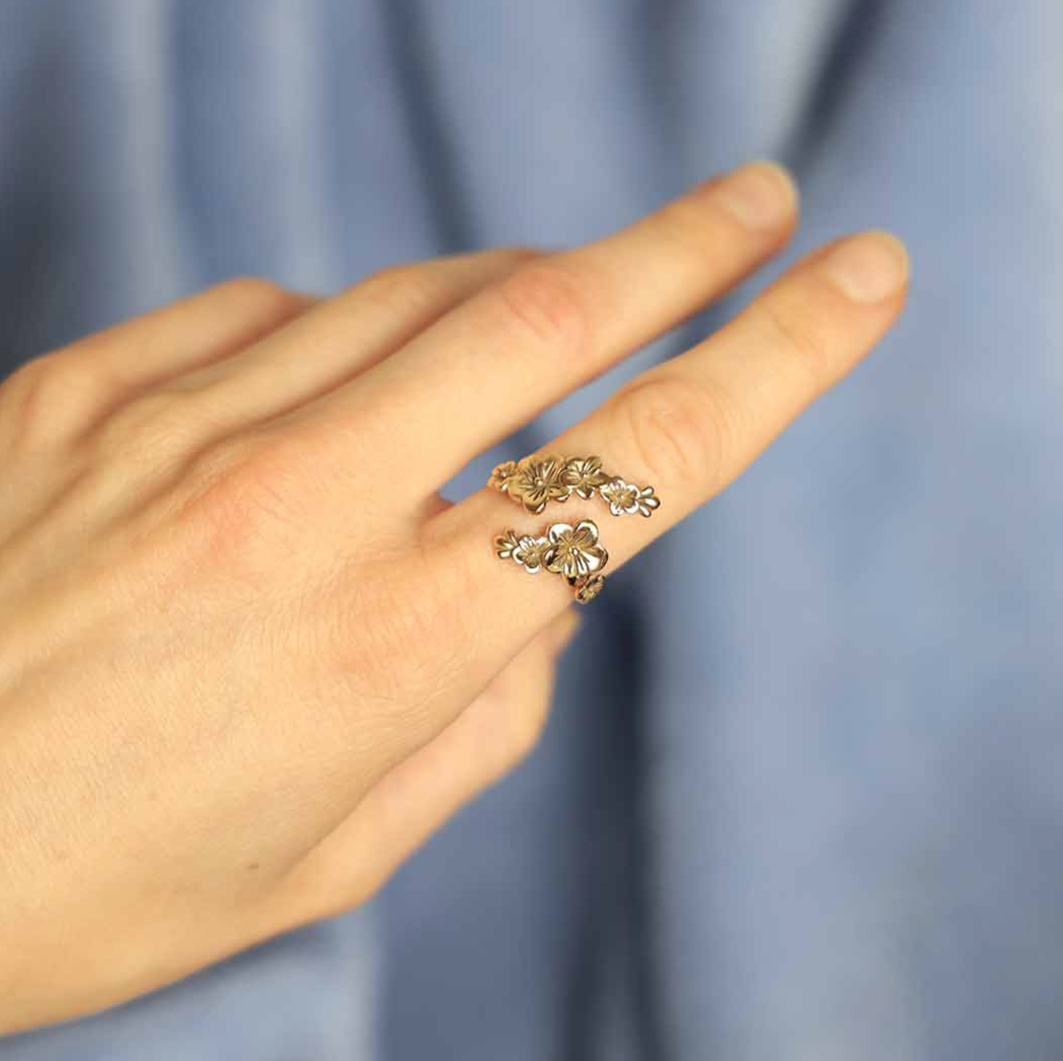 •CHERRY BLOSSOM• adjustable bronze ring