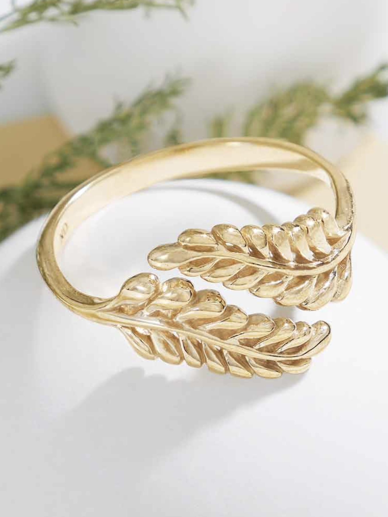 •SPRIG WRAP• adjustable bronze ring