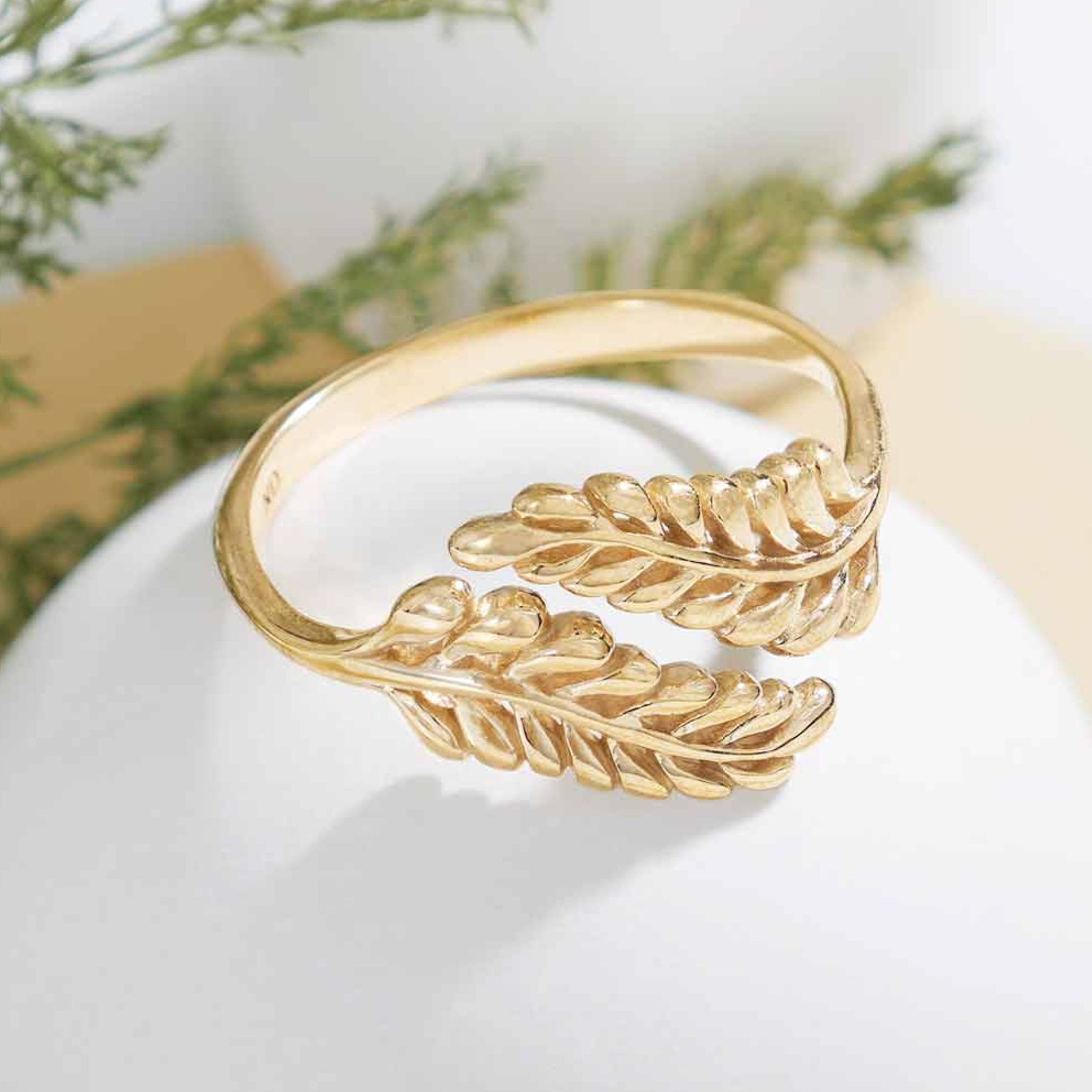 •SPRIG WRAP• adjustable bronze ring