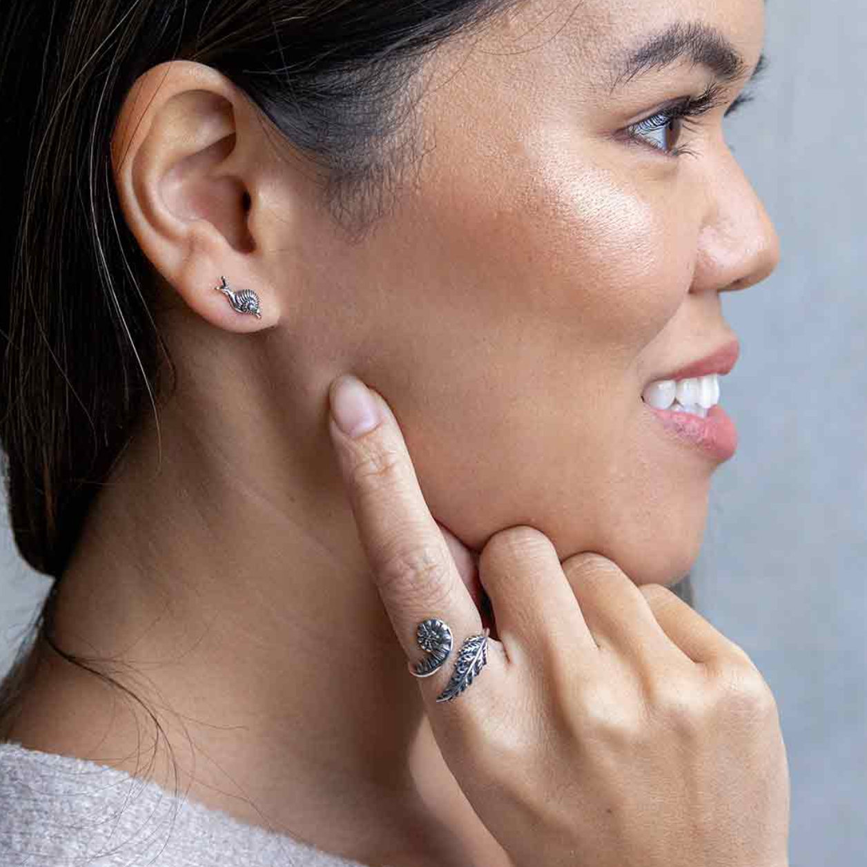 •UNFURLING FERN• adjustable recycled silver ring