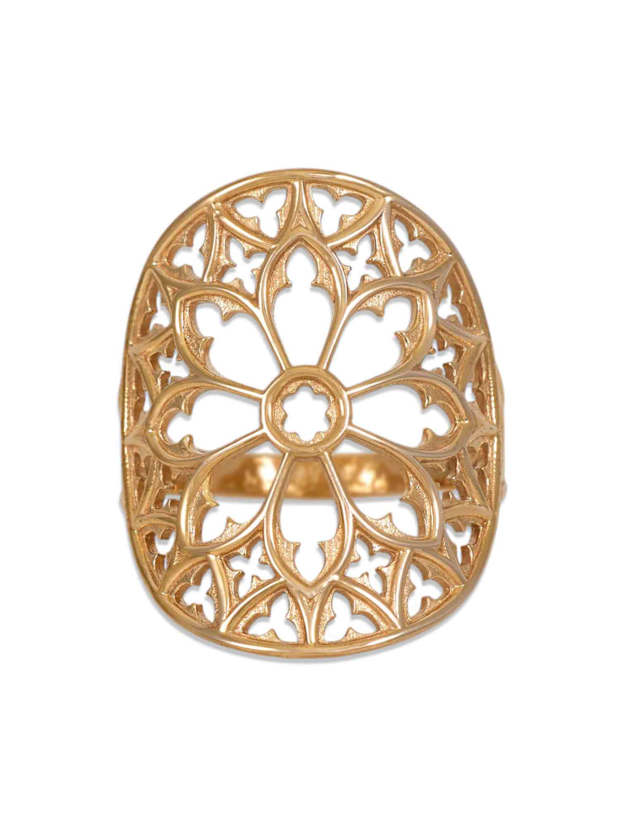 •CATHEDRAL ROSE WINDOW• bronze ring