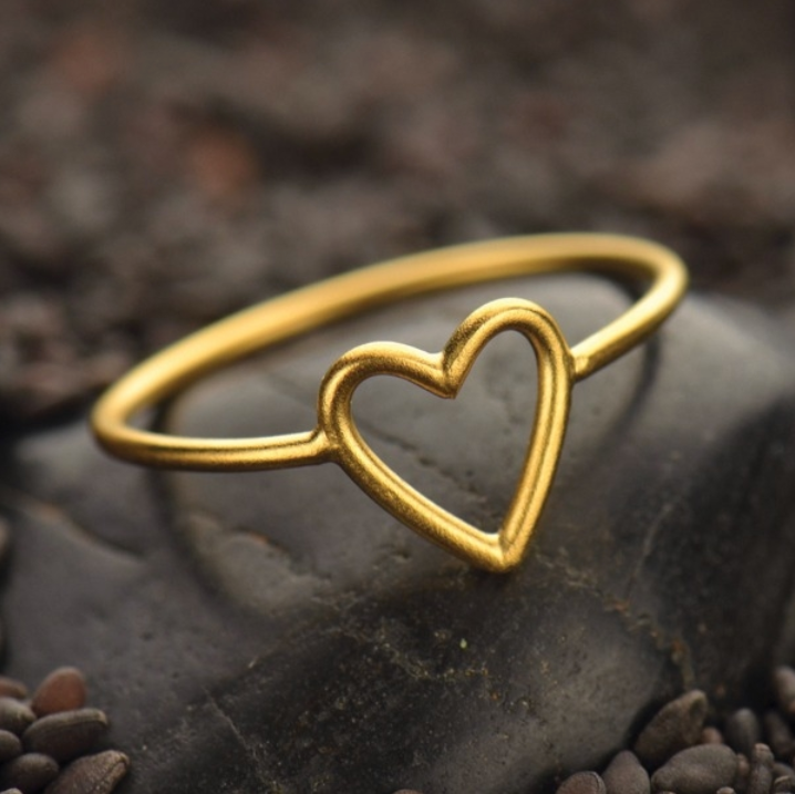 •OPEN HEART• gold ring