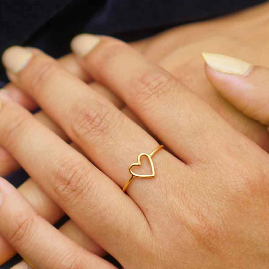 •OPEN HEART• gold ring