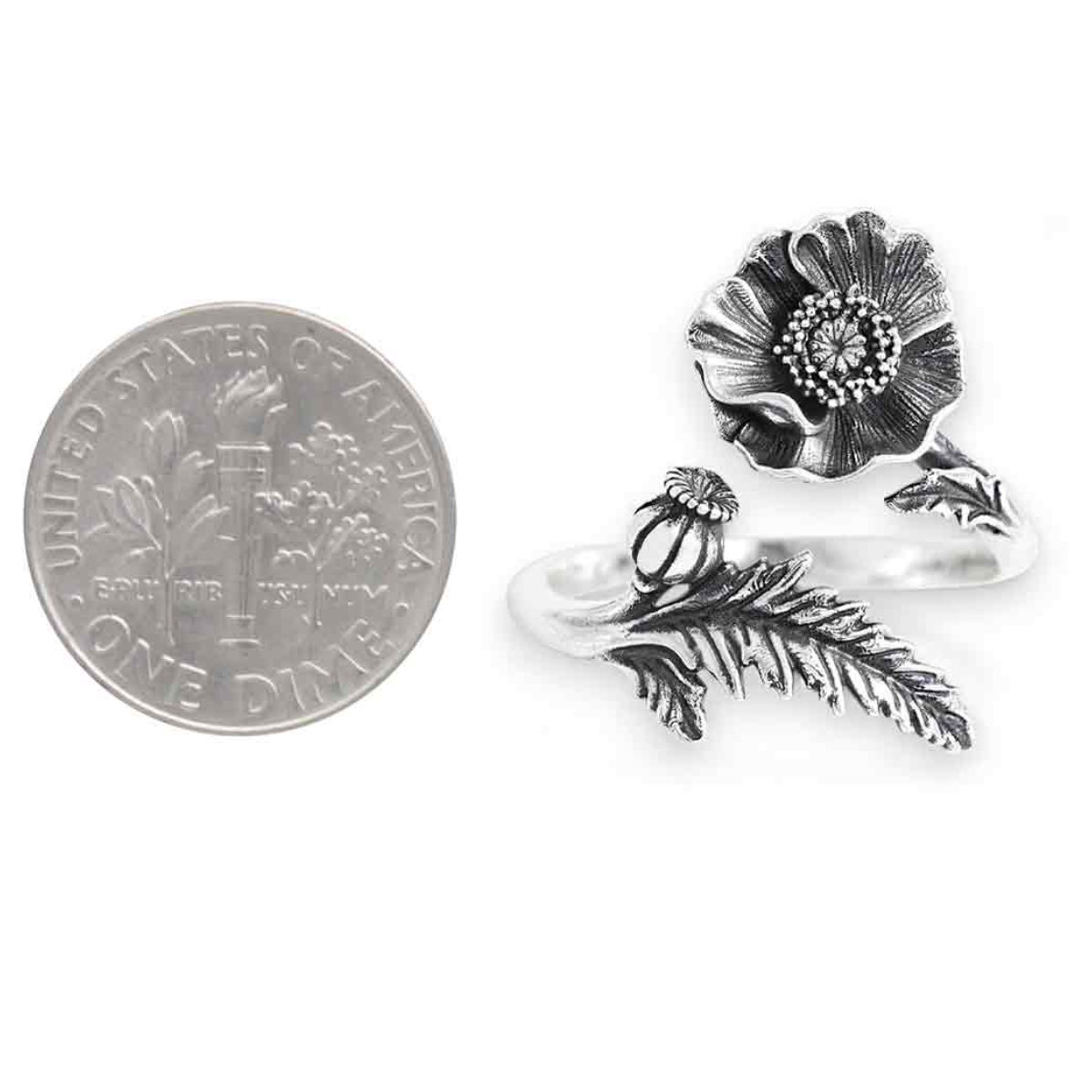 •POPPY• adjustable silver ring