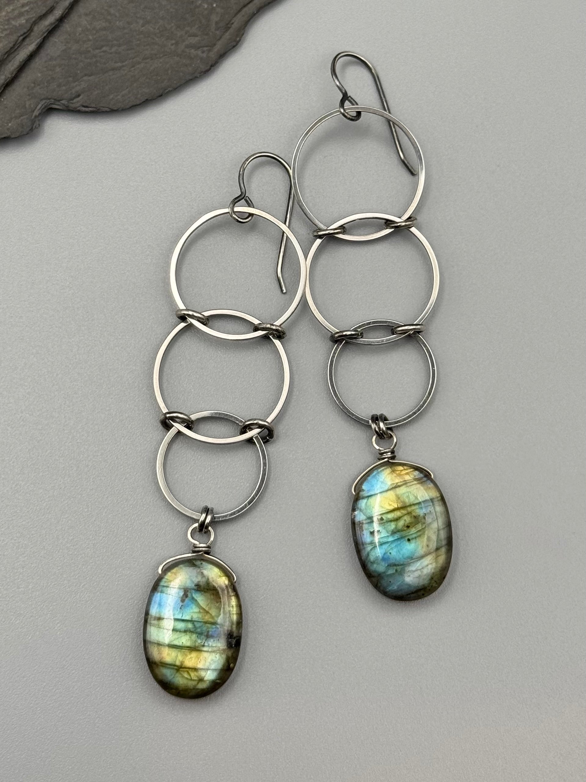 •EOWYN• labradorite + silver earrings
