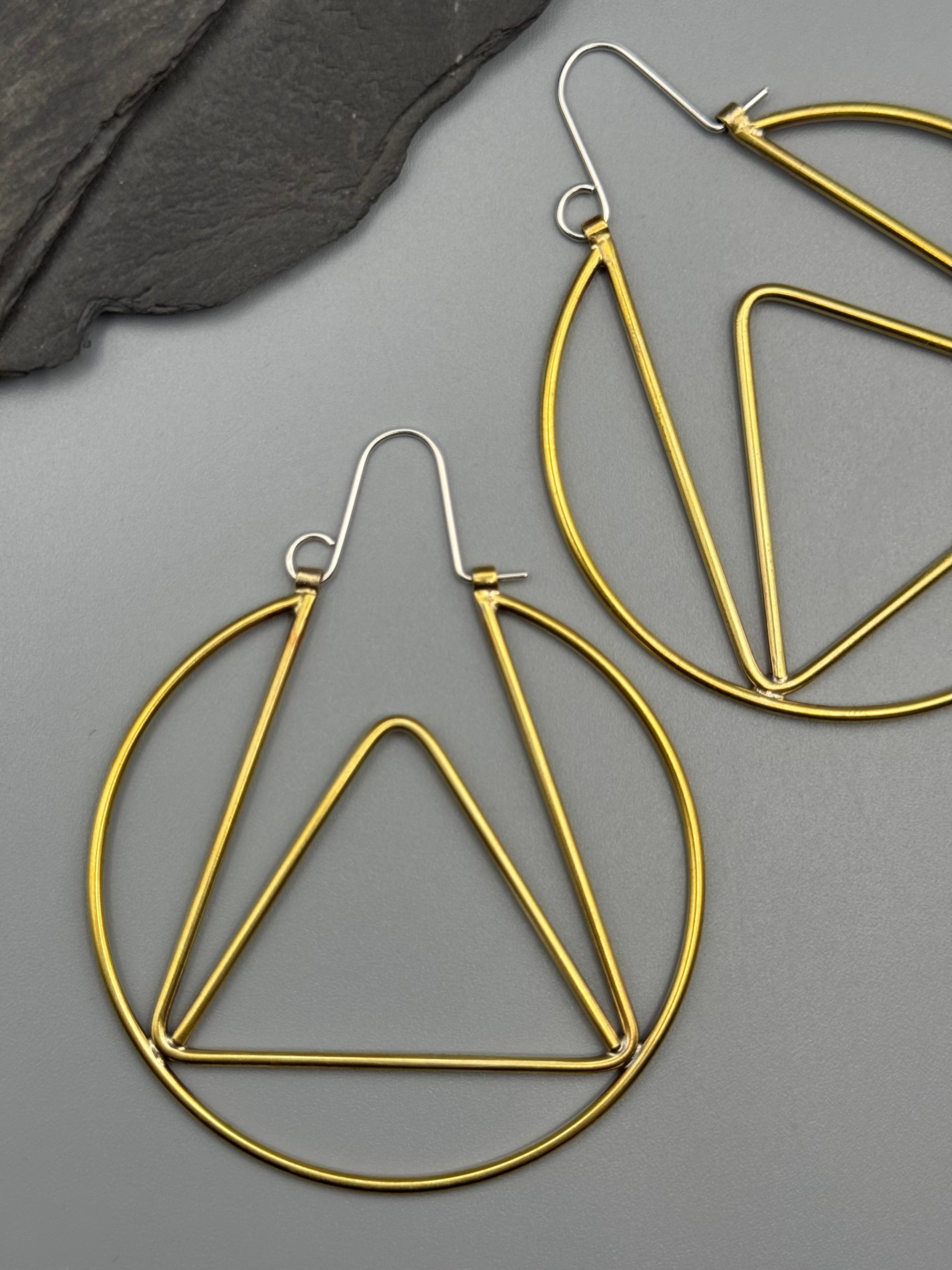 •SUMMIT• brass hoop earrings
