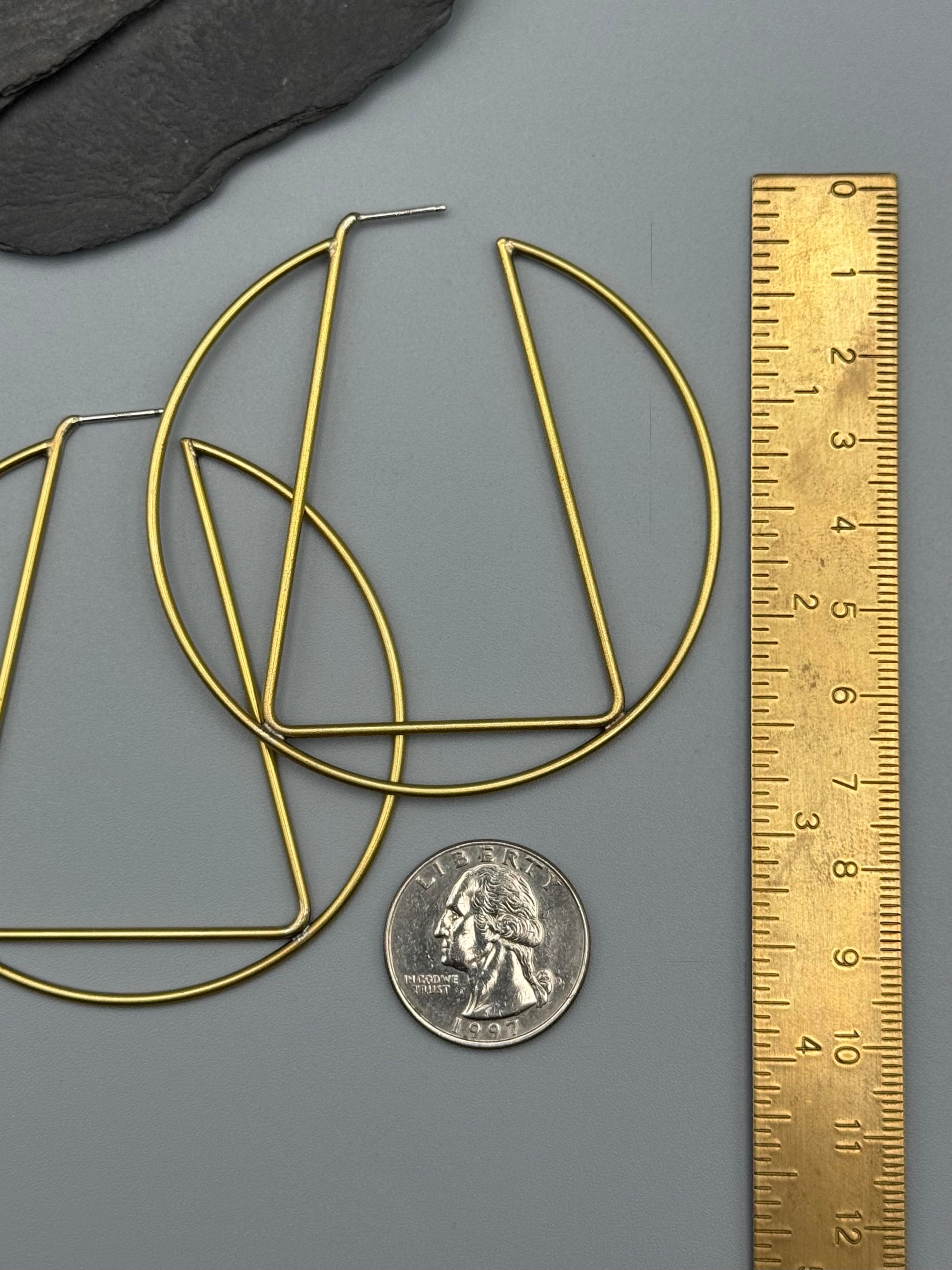 •SOFINAE• brass hoop earrings