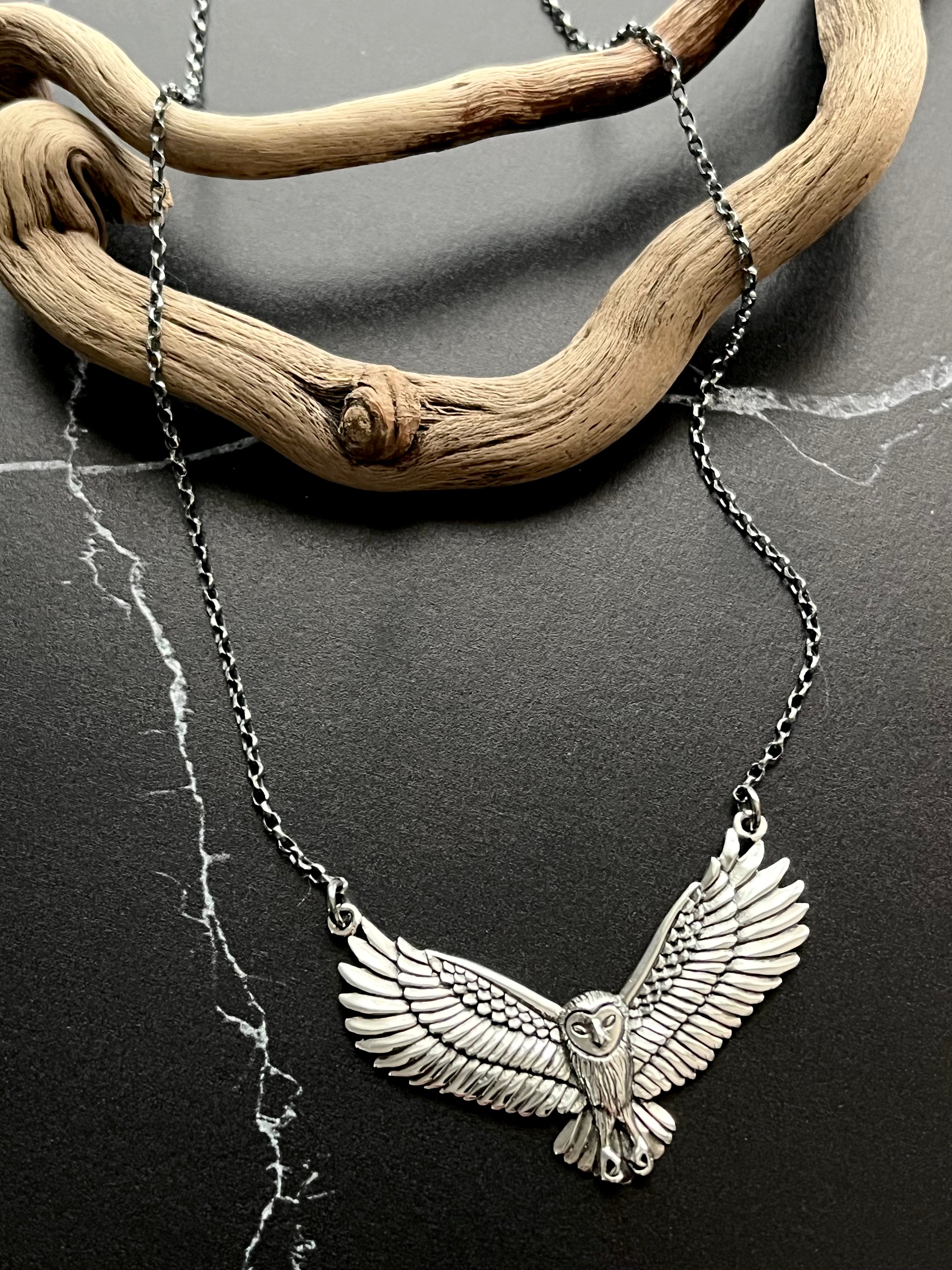 •NIGHT FLIGHT• silver necklace