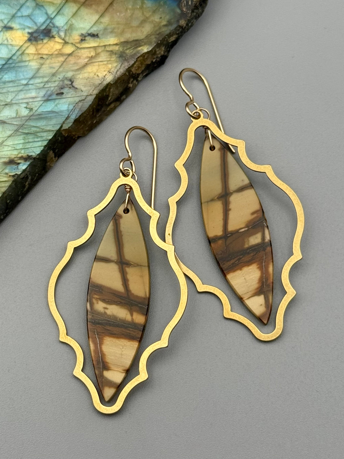 •MARRAKESH• jasper + gold earrings