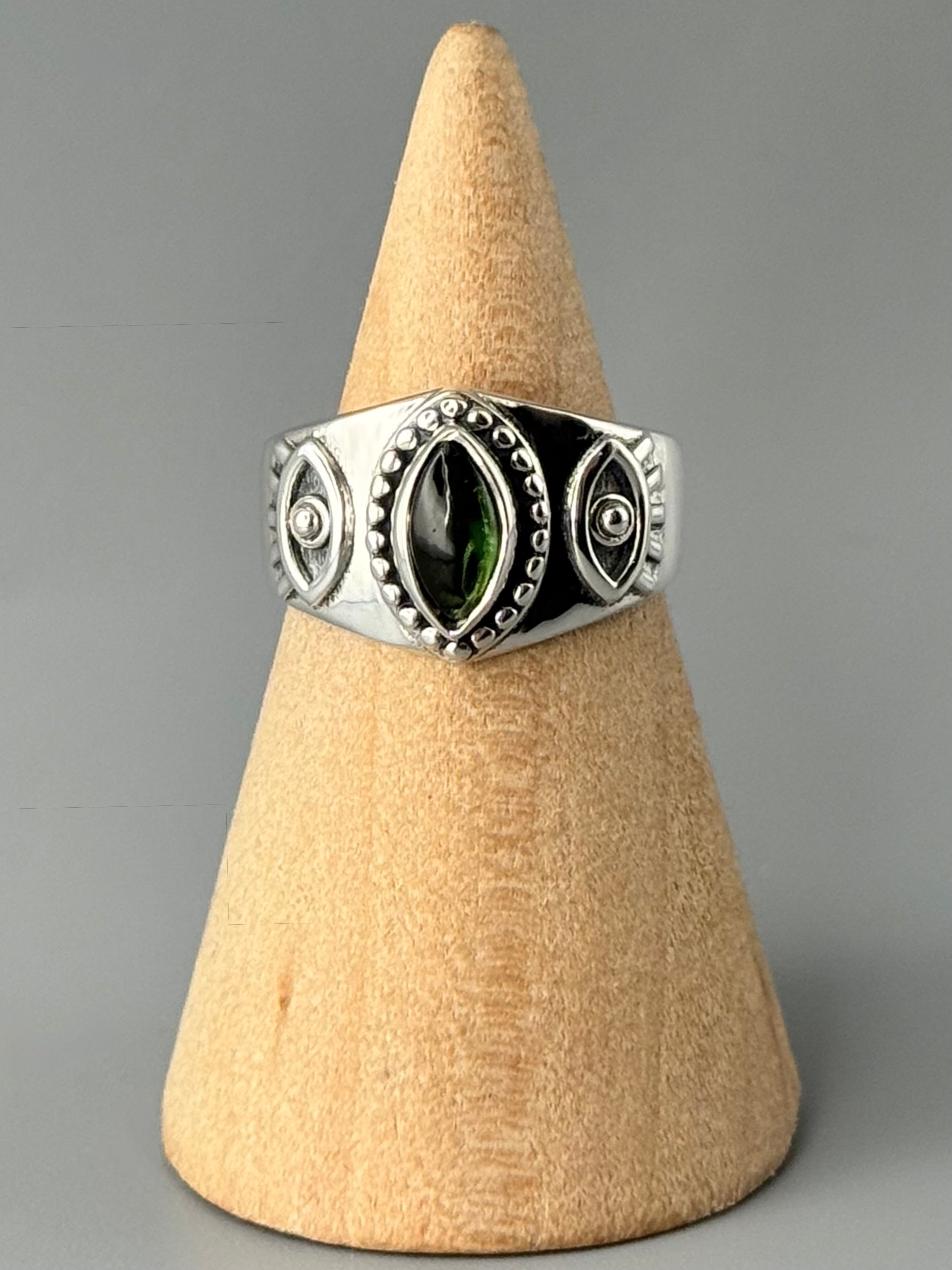 •TOURMALINE - GAZE• sterling silver ring (size 6)