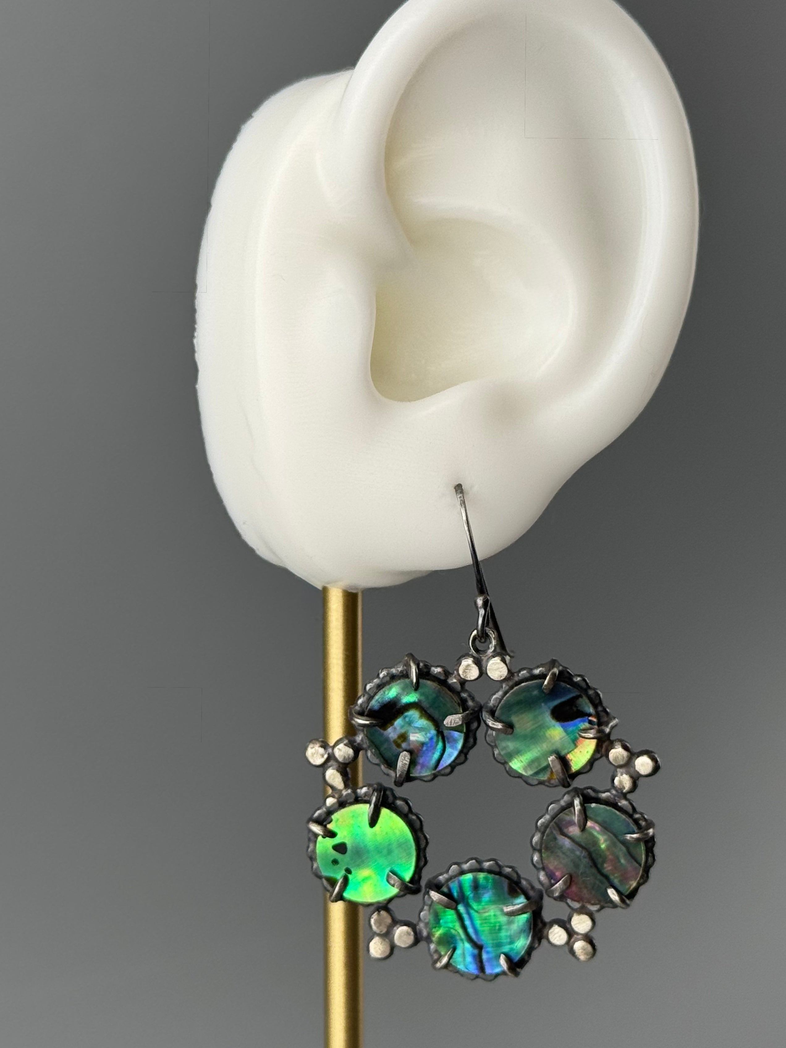 •CONSTELLATION• abalone + silver dangle earrings