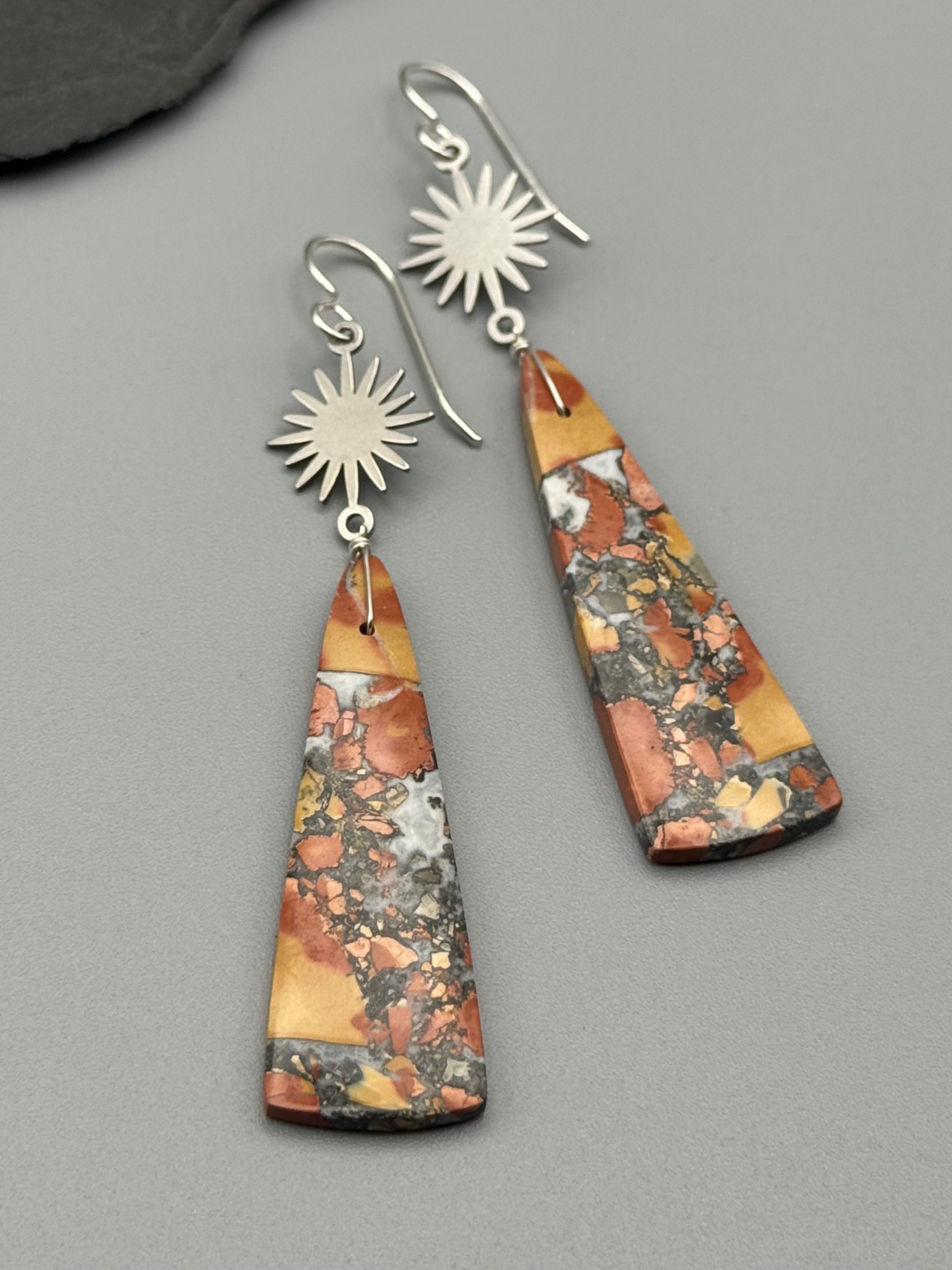 •SOL• maligano jasper + silver earrings