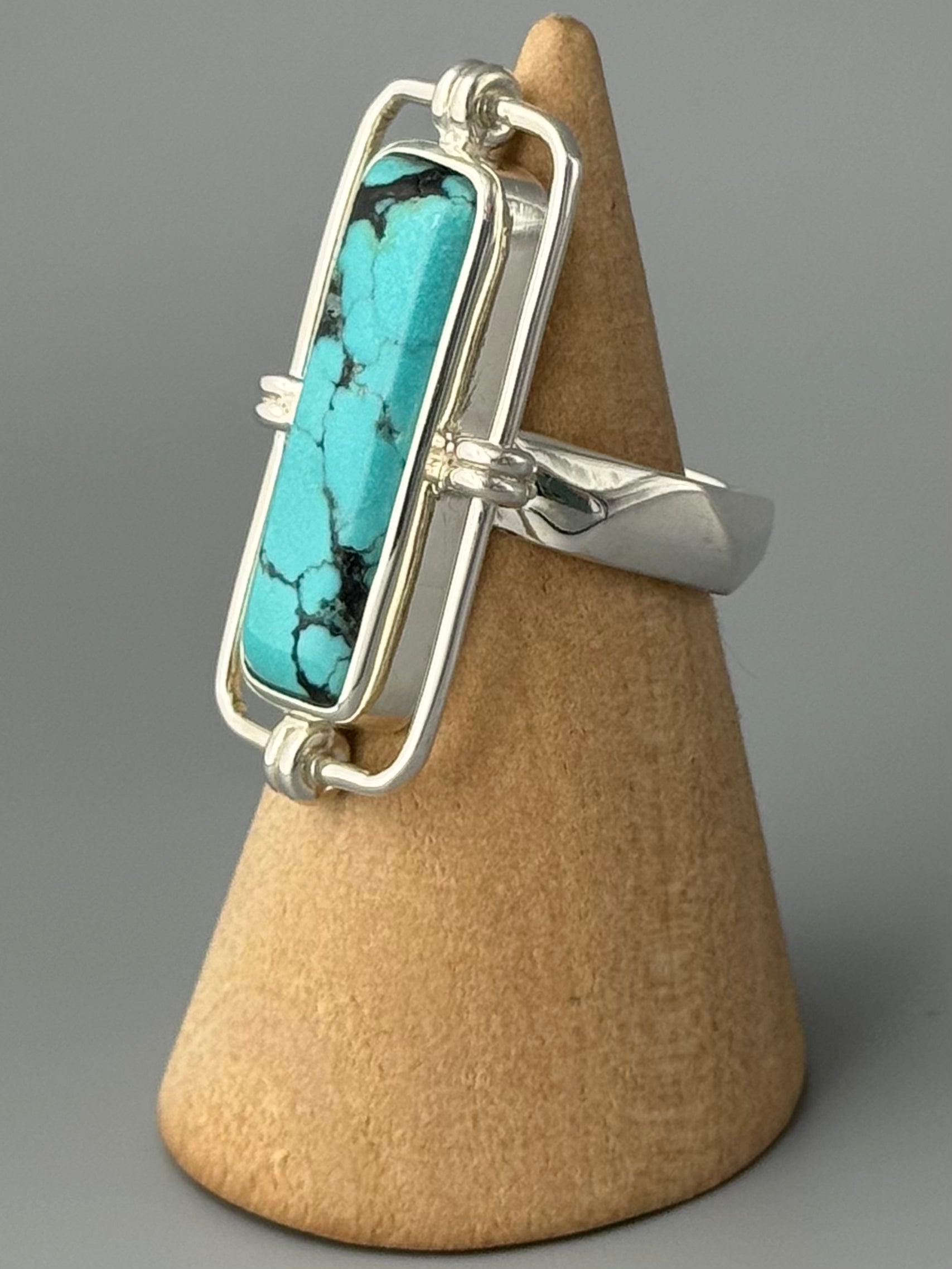 •TURQUOISE - BOUND• sterling silver ring (size 6)