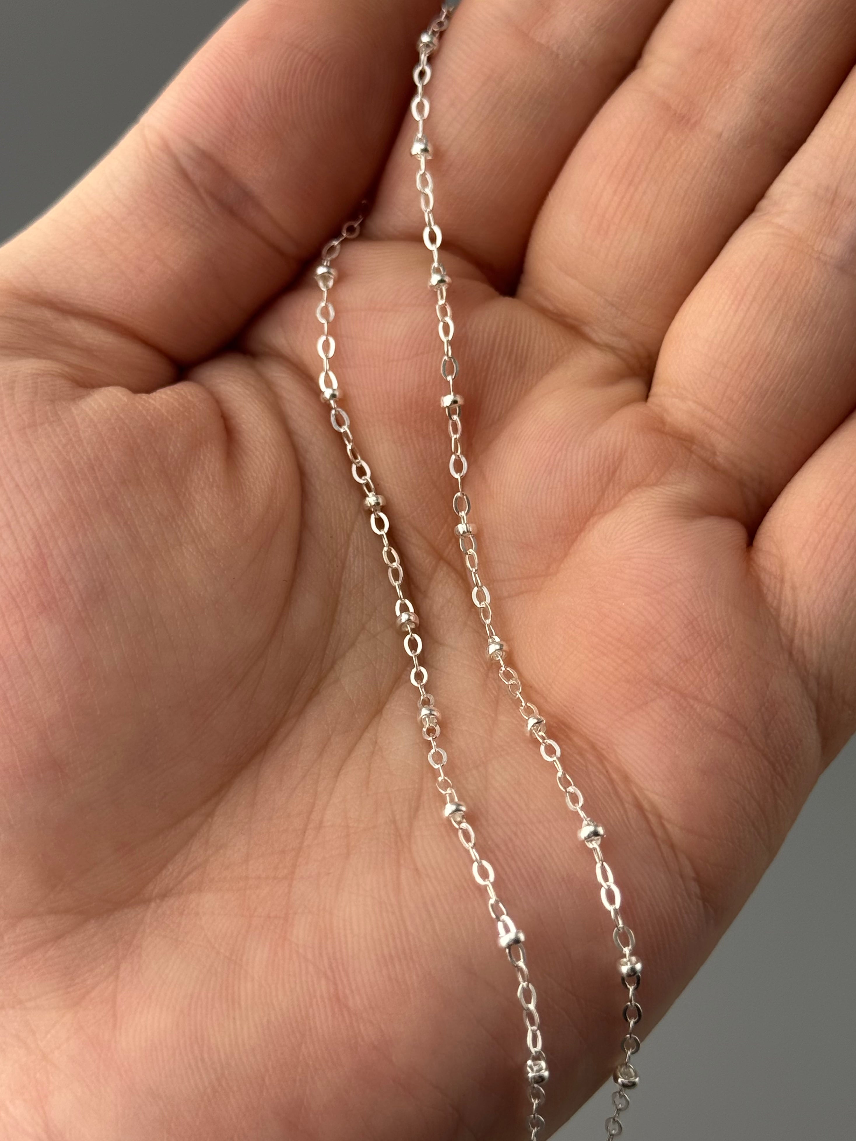 •SATURN• sterling silver chain