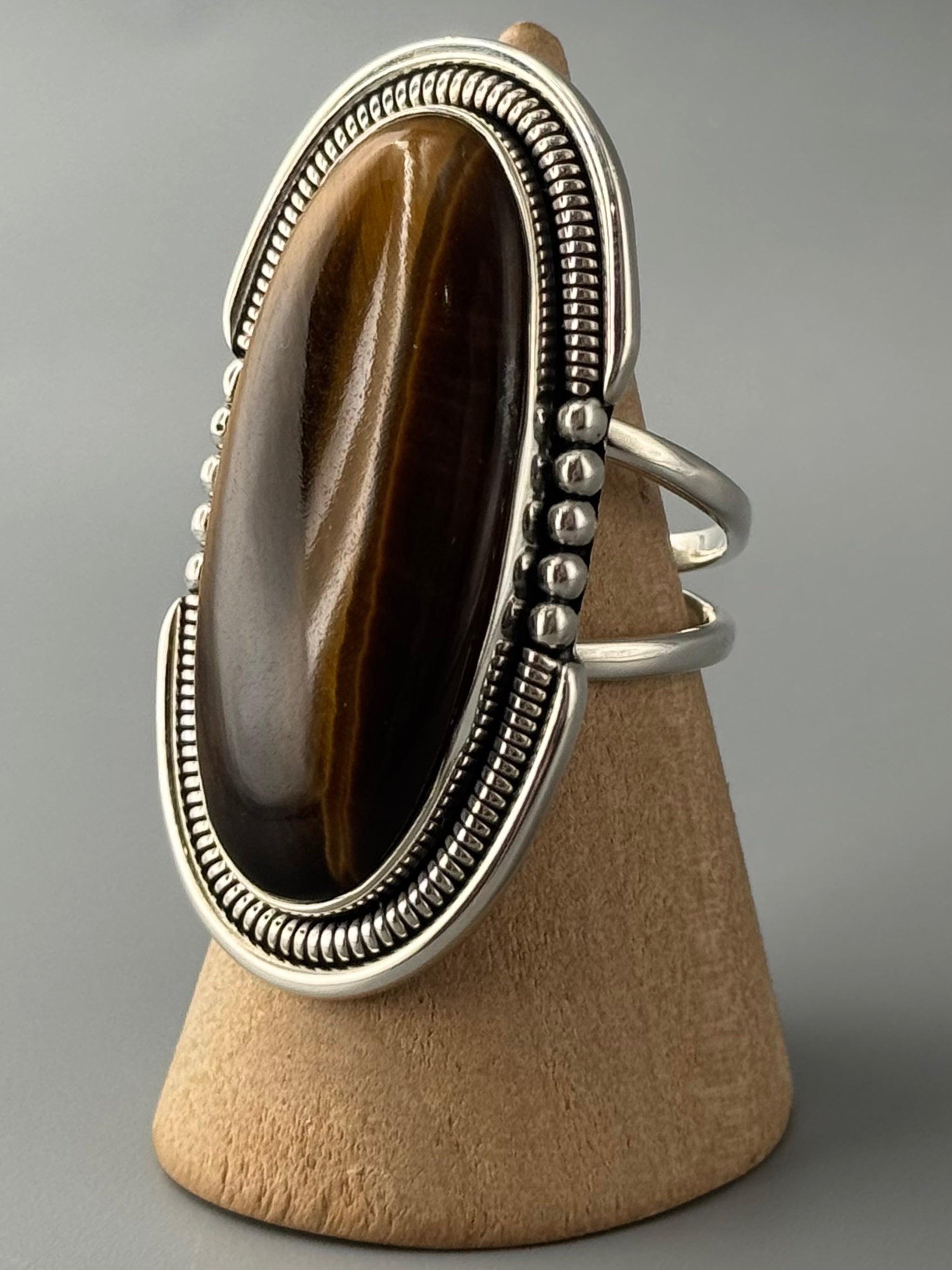 •TIGER EYE - INTERSTELLAR• sterling silver ring (various sizes)