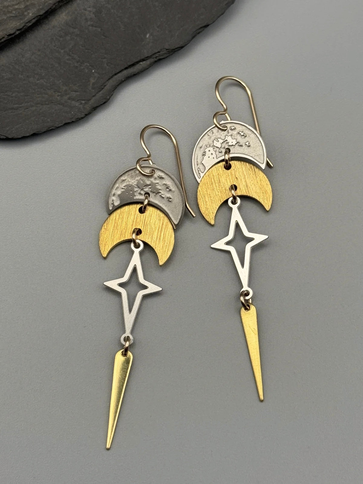 •NYX• mixed metal dangle earrings