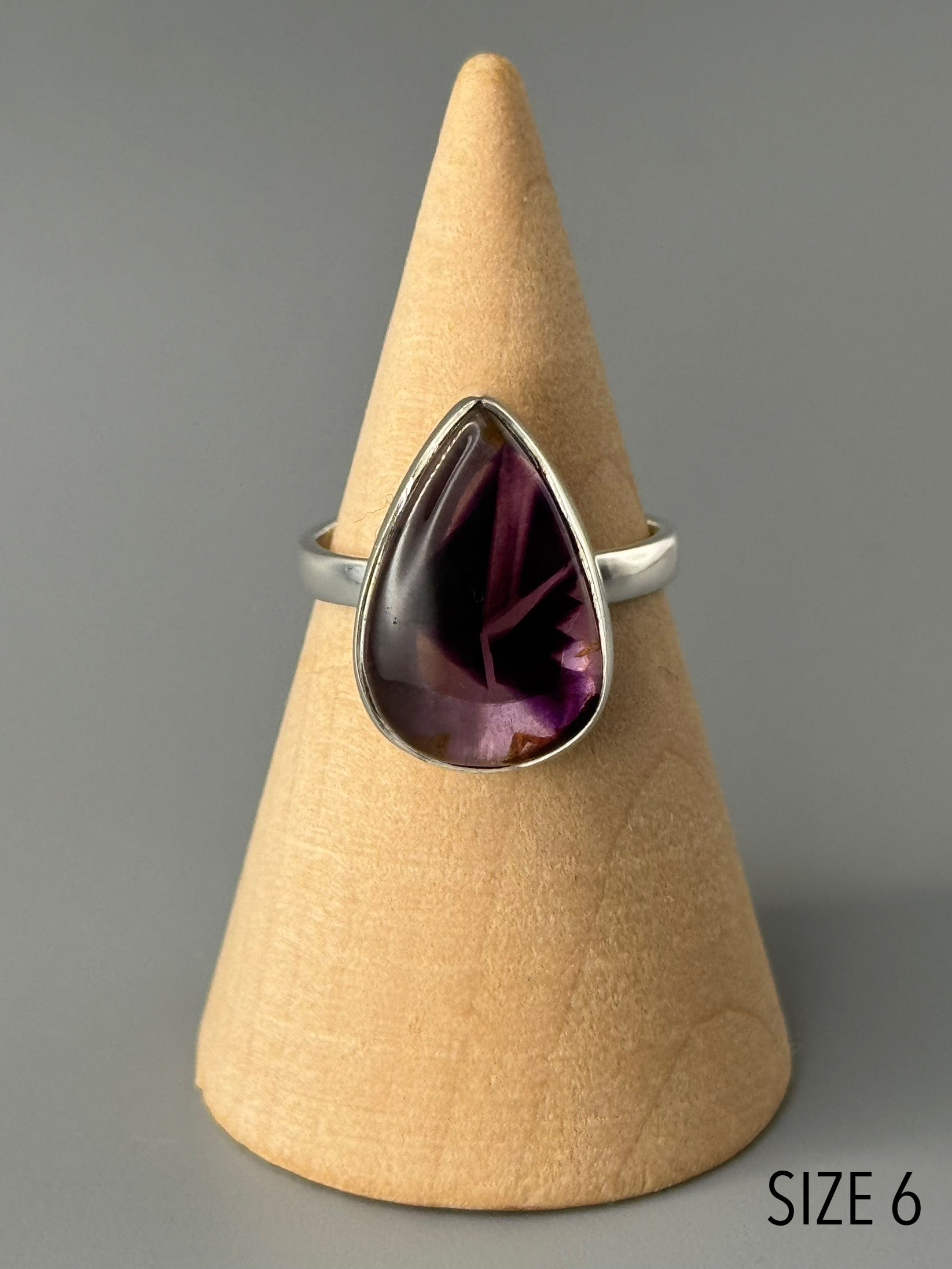 •SUPER SEVEN - TEAR• simple bezel silver ring (various sizes)