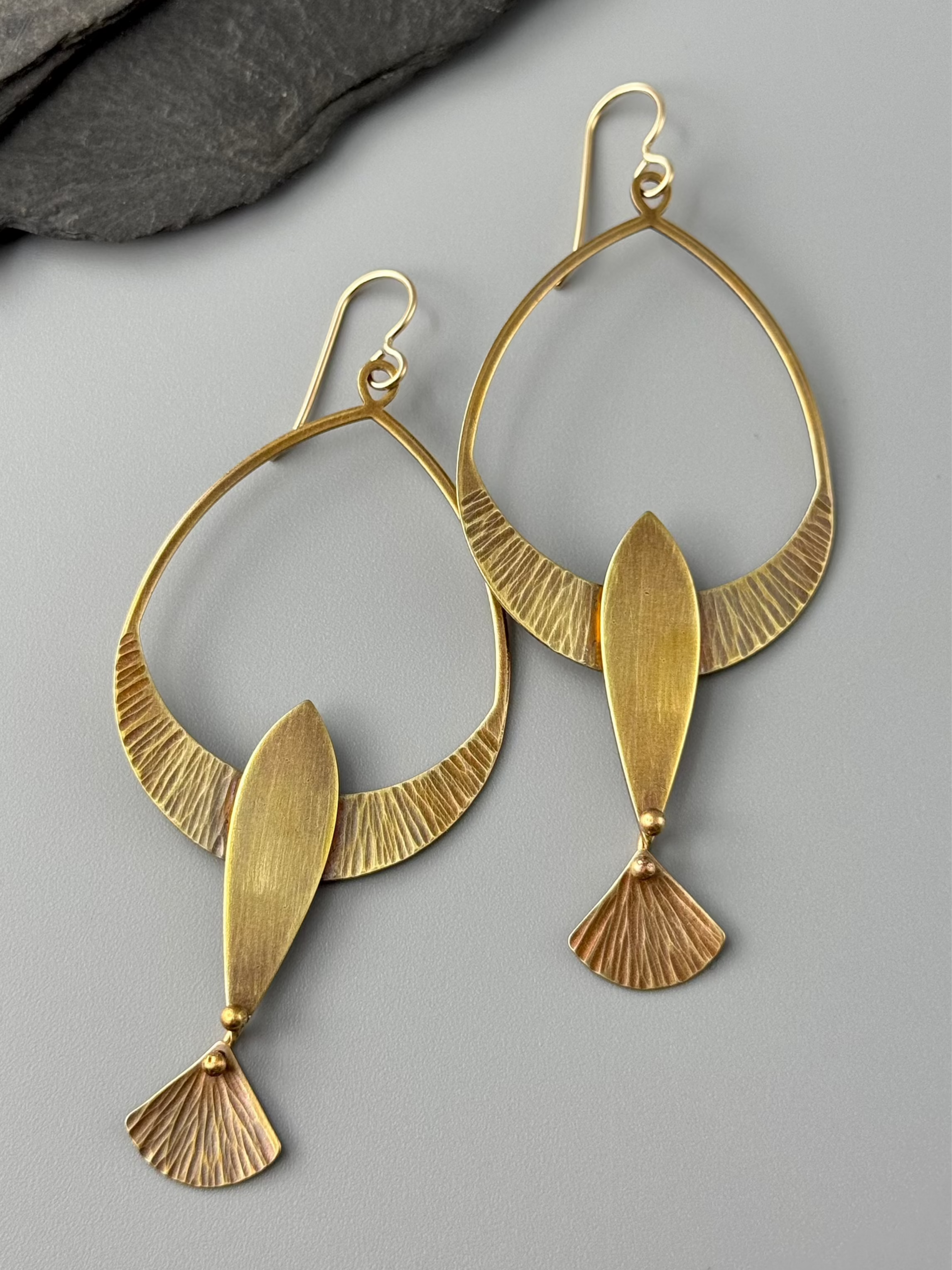•FLIGHT• gold dangle earrings