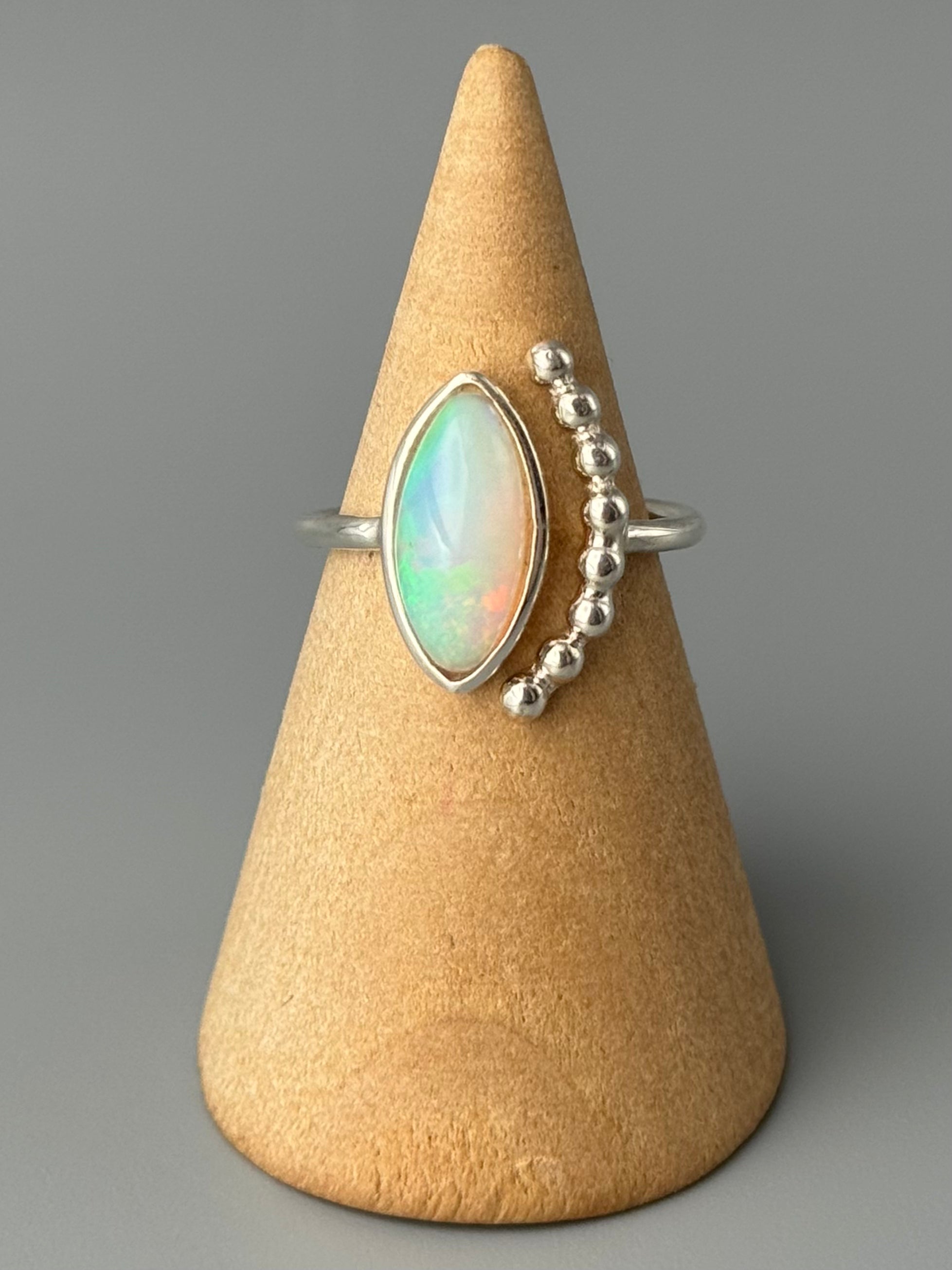 •ETHIOPIAN OPAL - EYE OPENER• adjustable silver ring