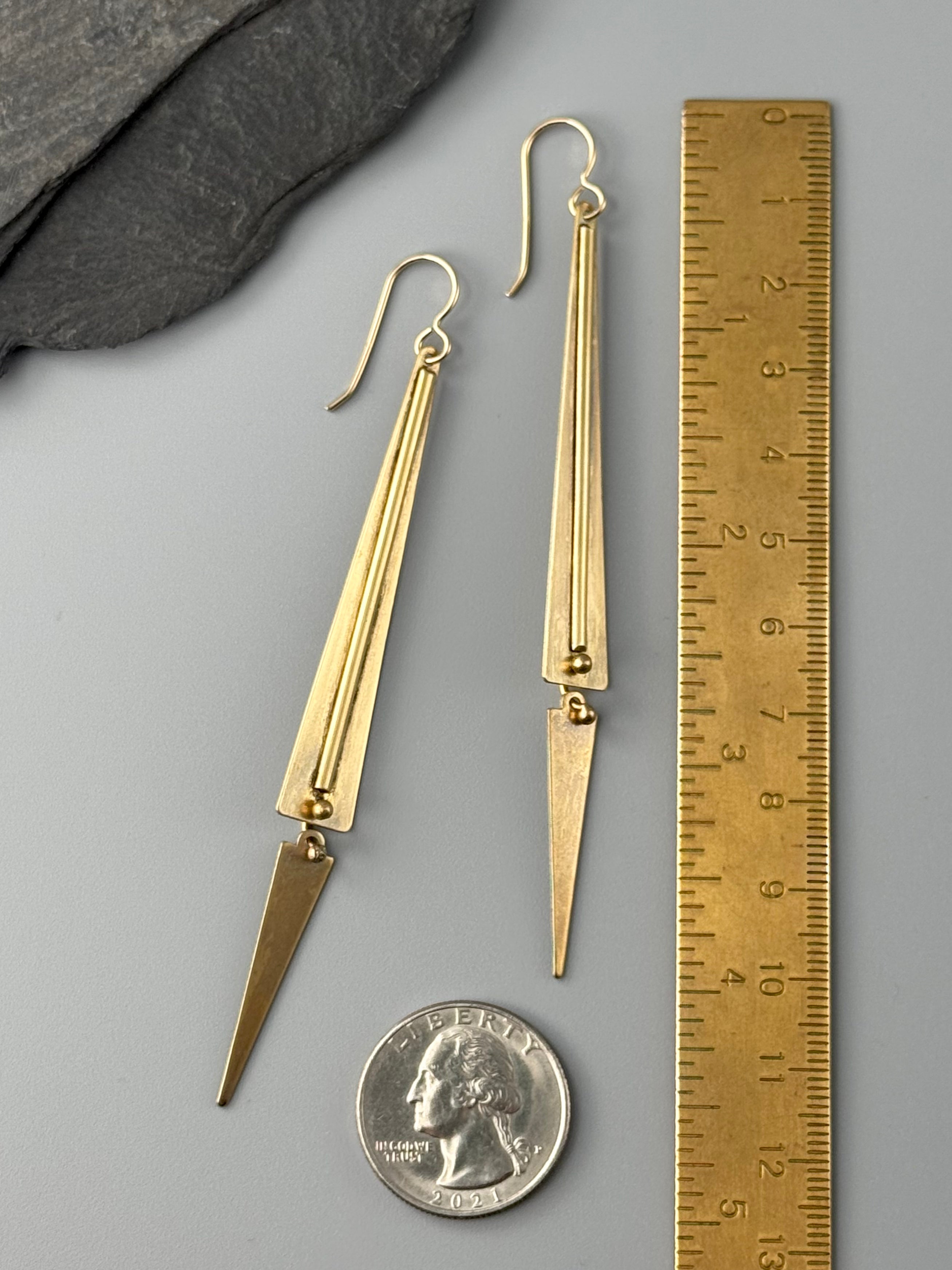 •SEEKER• gold dangle earrings