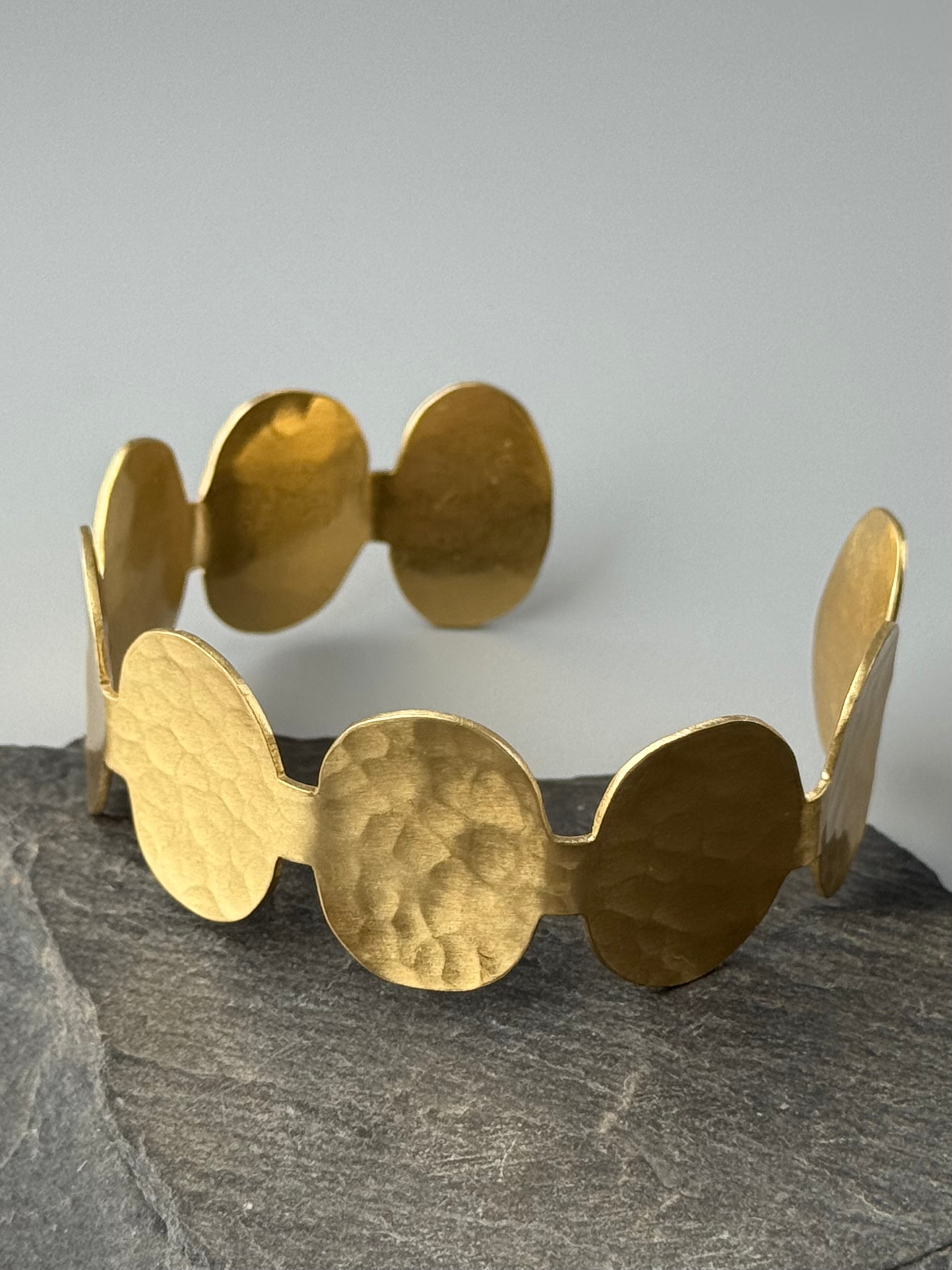 •DOTTED STRAND• brass cuff bracelet
