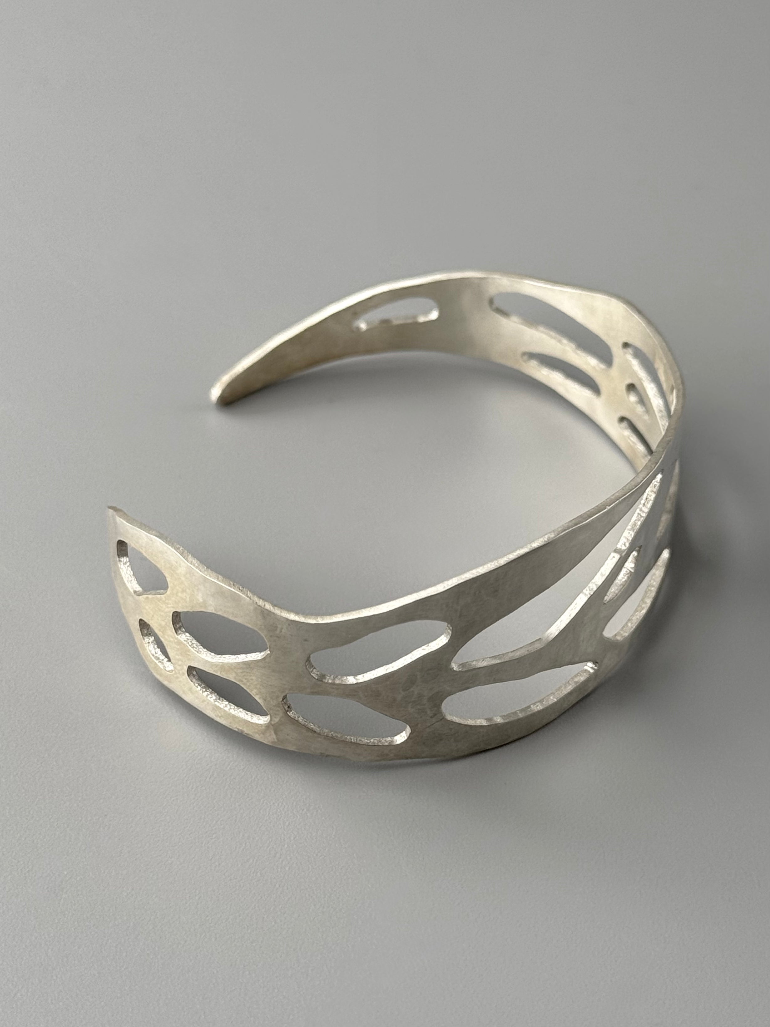•MONSTERA ADANSONII• sterling silver cuff bracelet