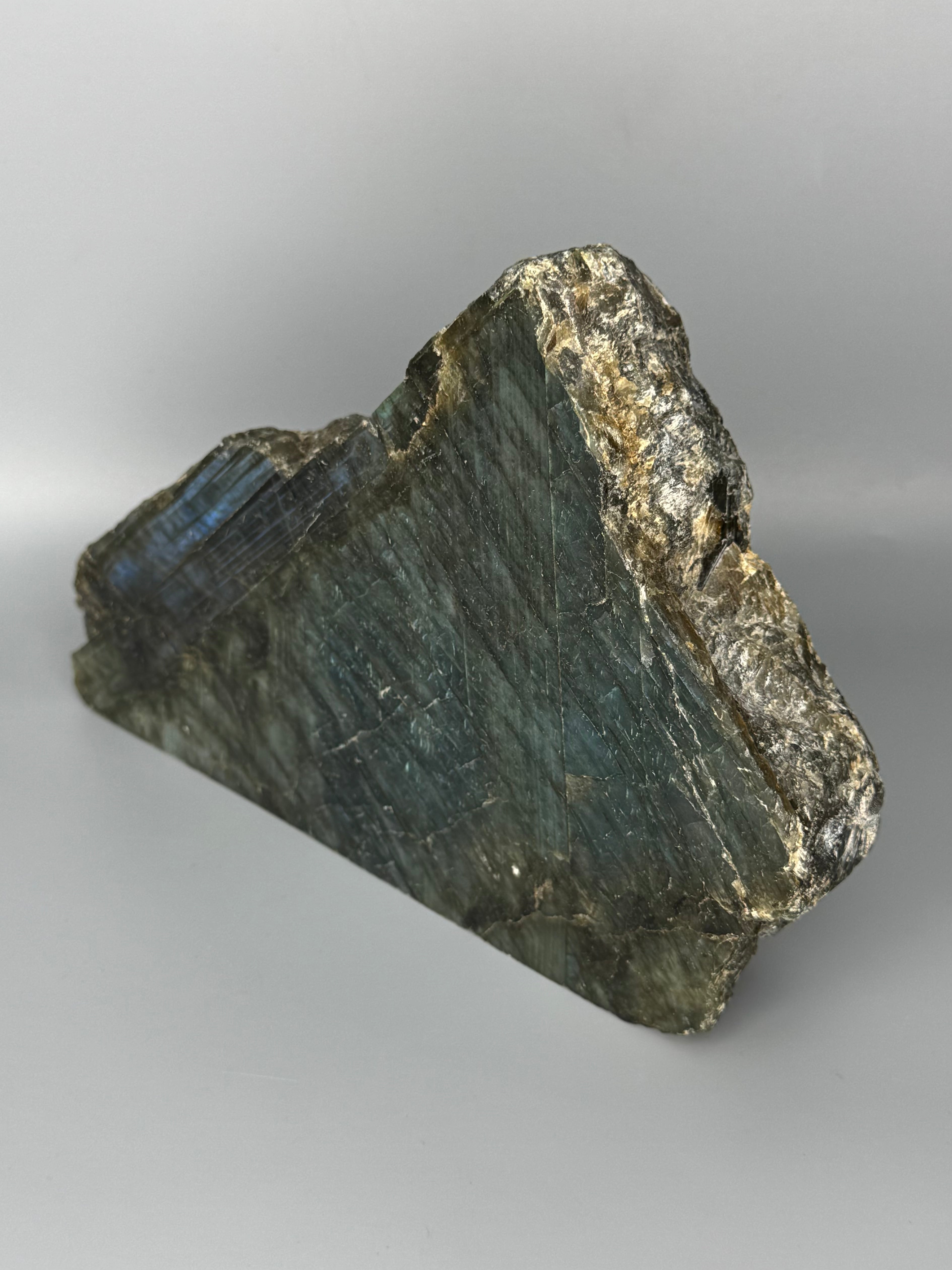 •LABRADORITE• half polished freeform