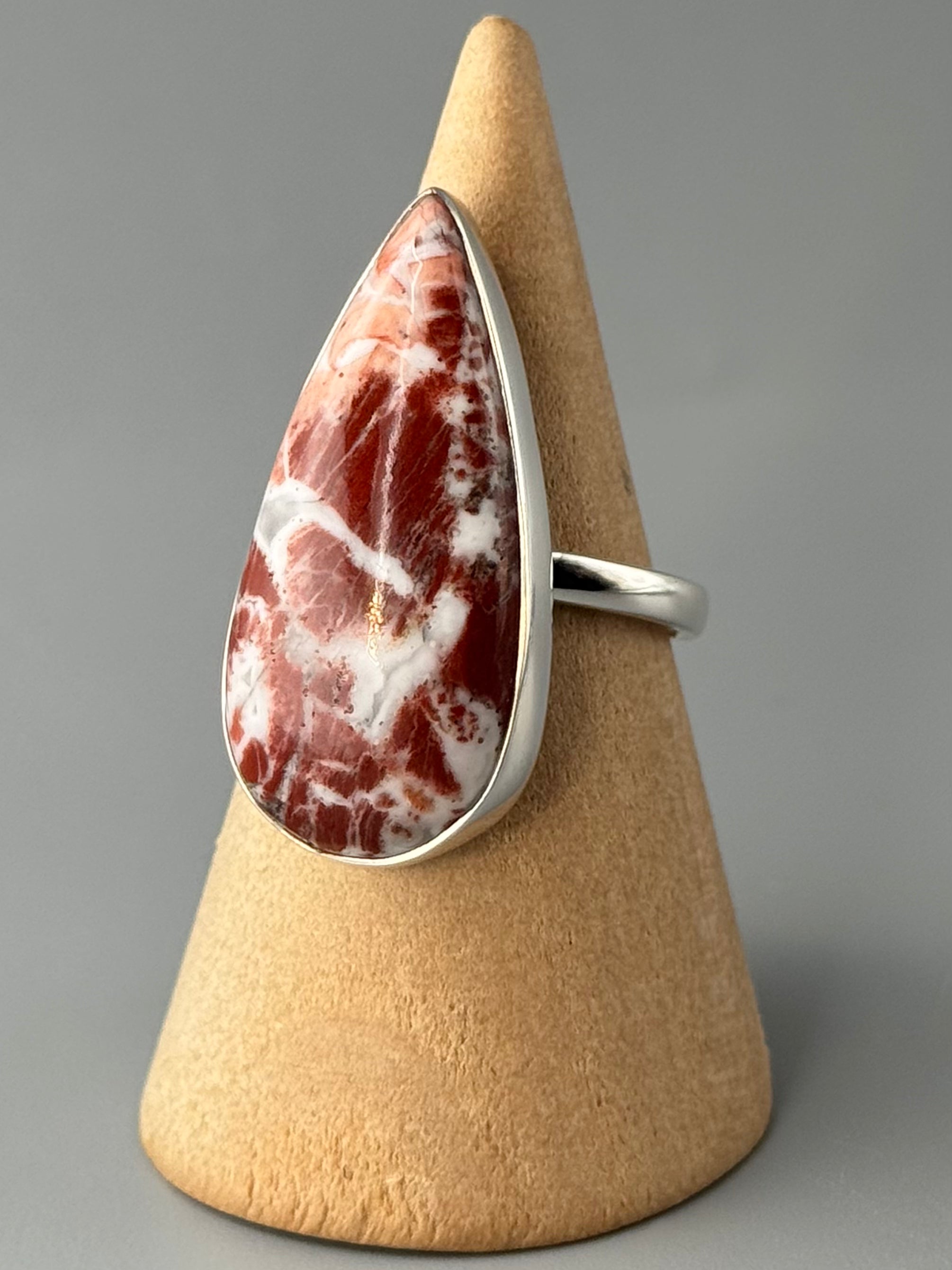 •BRECCIATED JASPER - TEAR• sterling silver ring (various sizes)