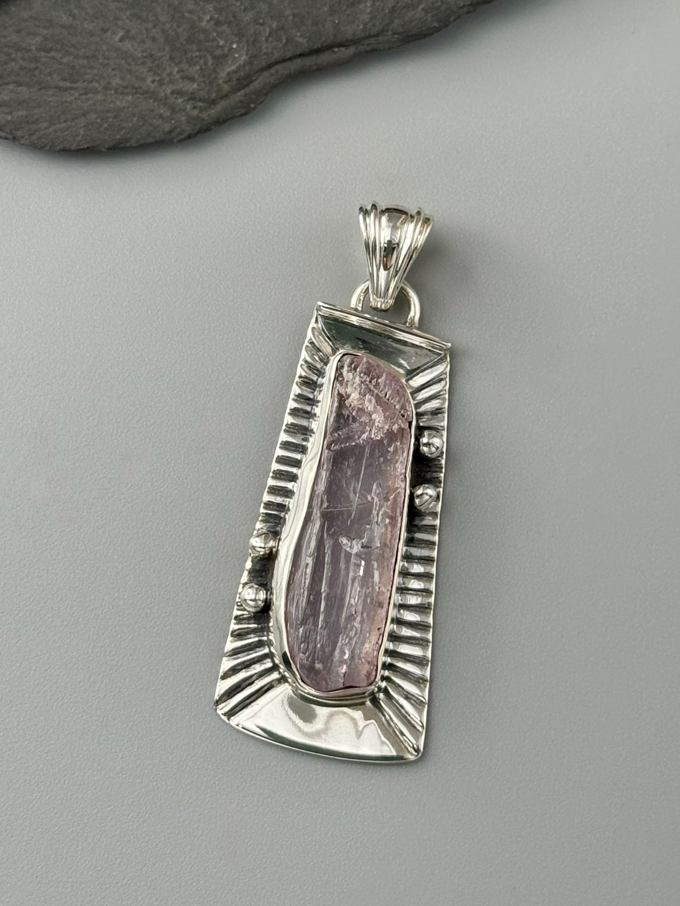 •KUNZITE - MESA• sterling silver pendant