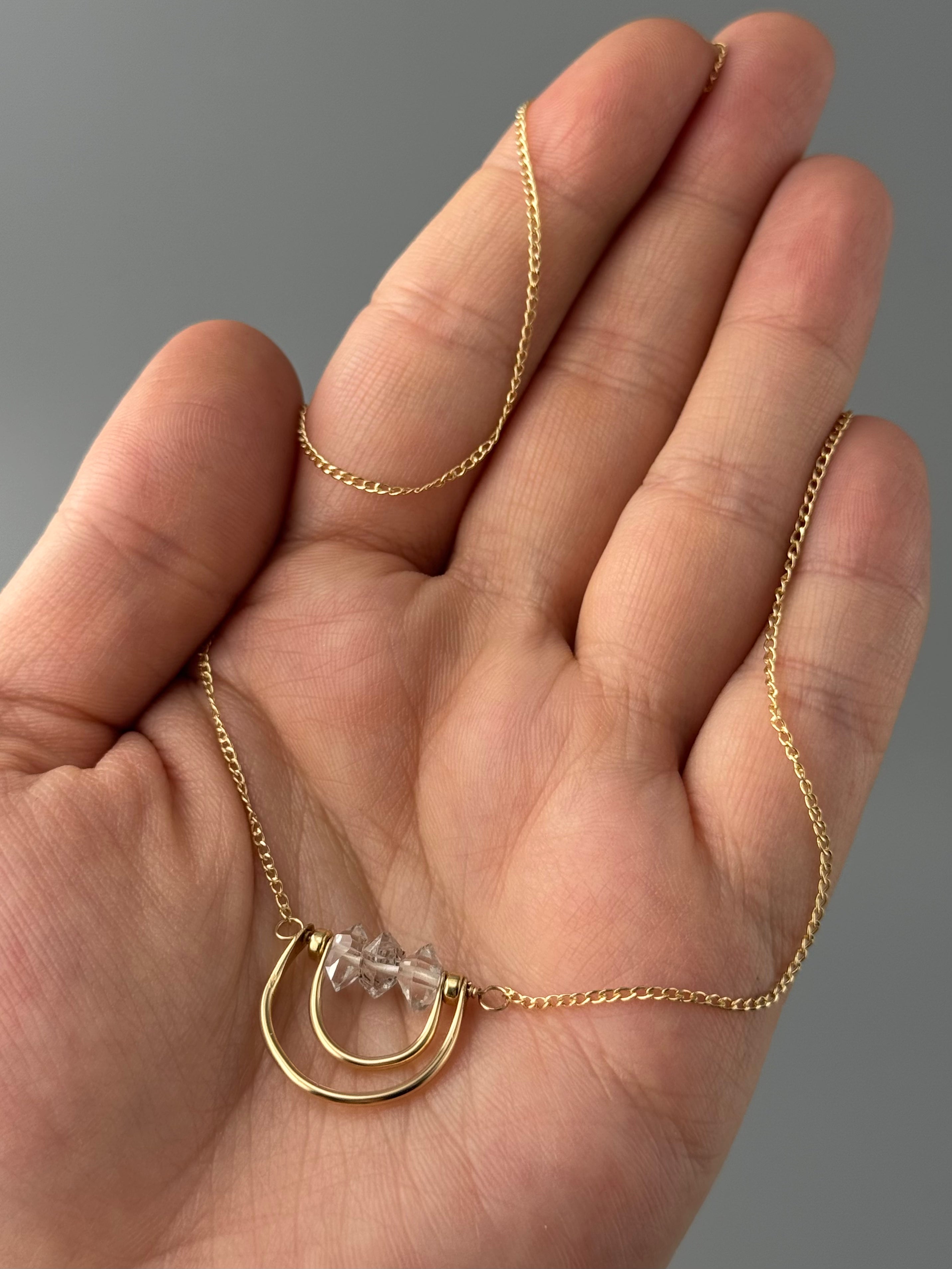 •AURORA• herkimer + gold necklace (various lengths)