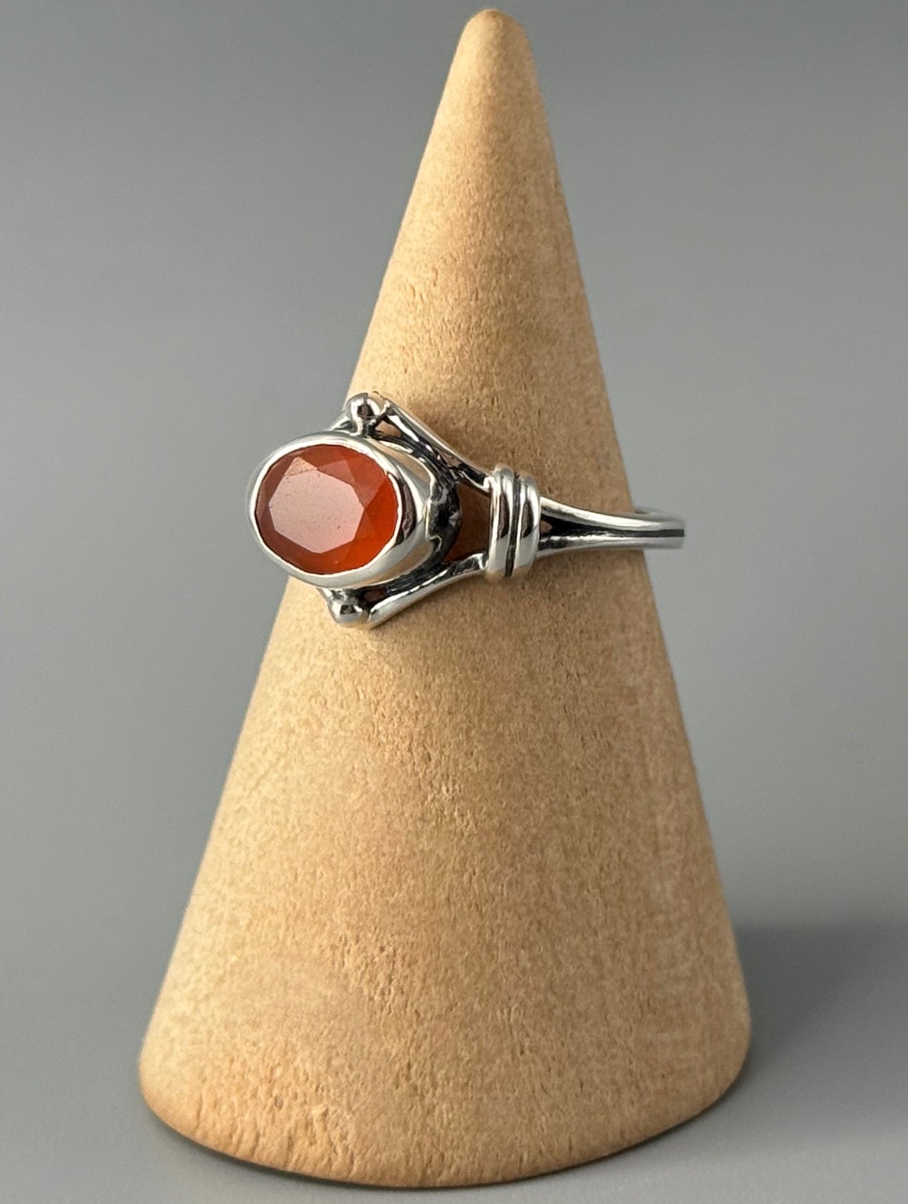 •CARNELIAN - PORT• sterling silver ring (various sizes)