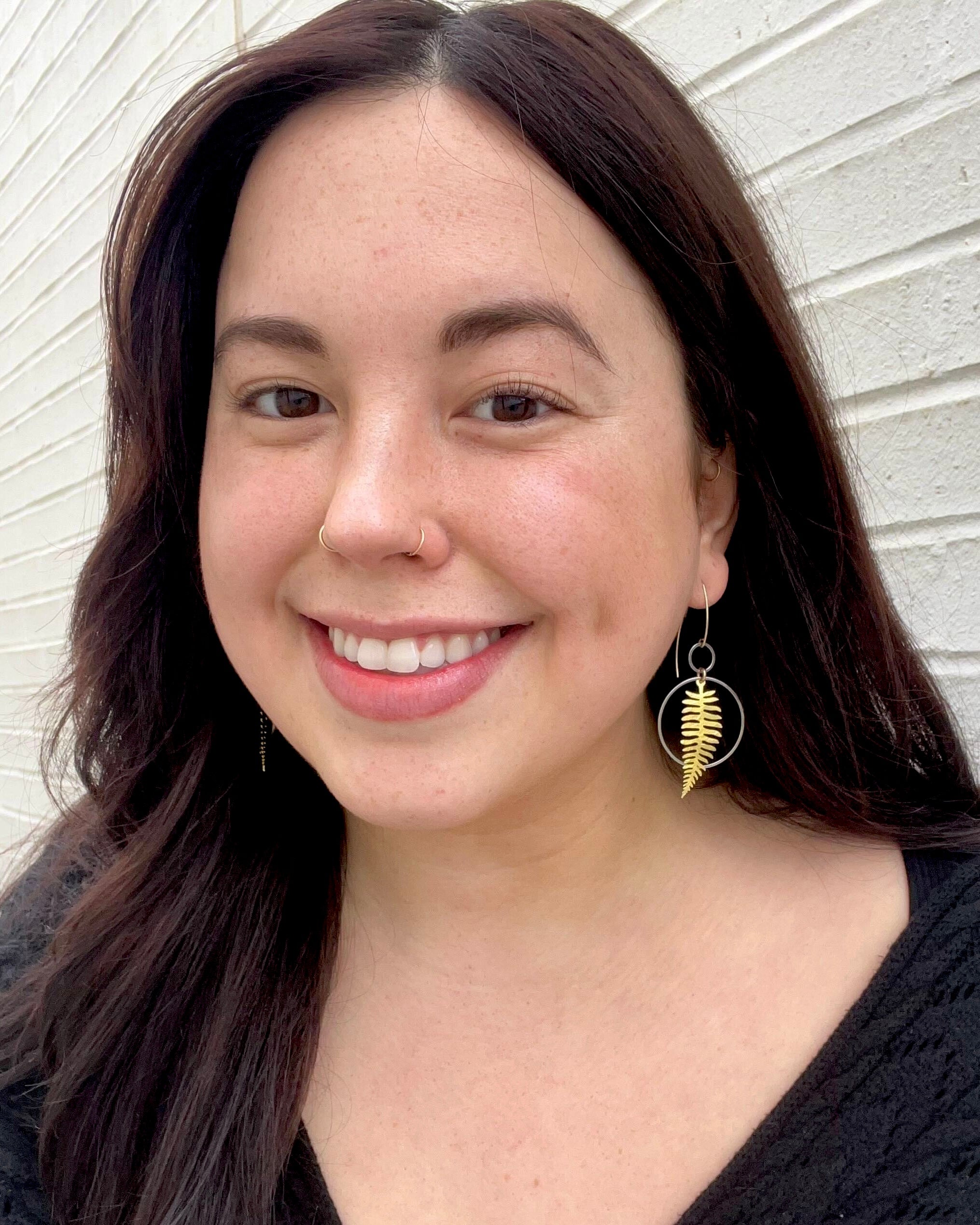 •FERN GULLY• mixed metal dangle earrings