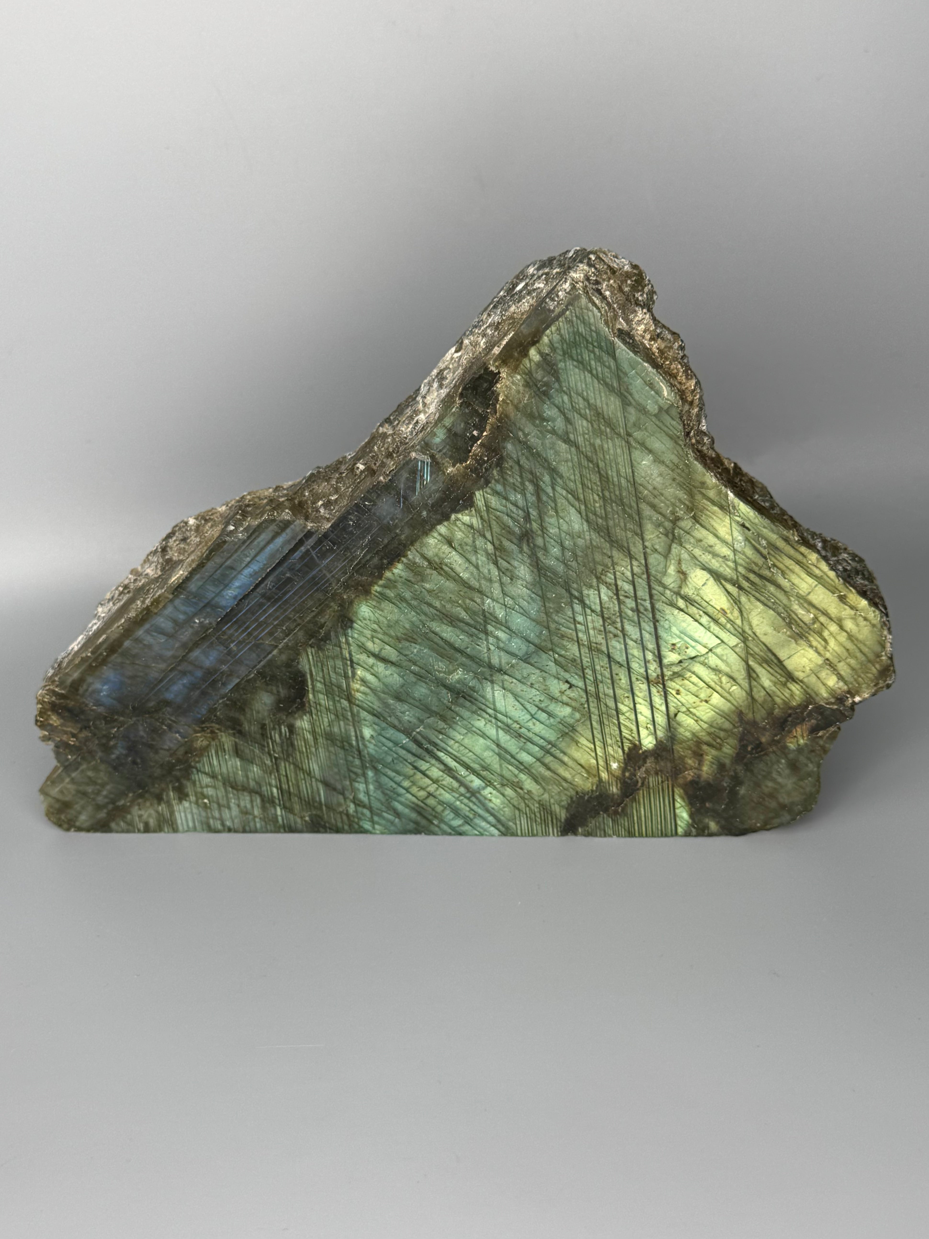 •LABRADORITE• half polished freeform