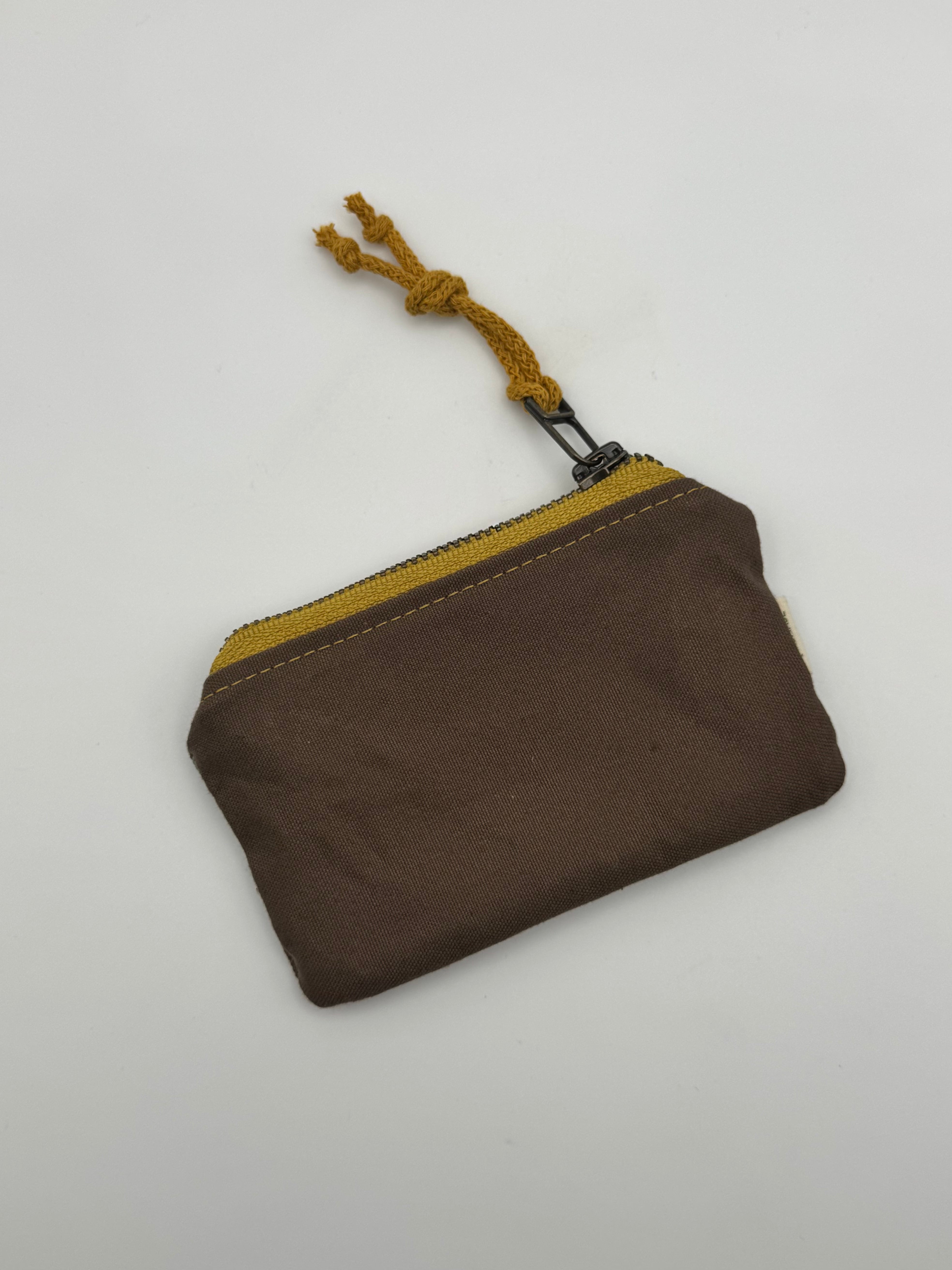 •CARD POUCH - OAK• waxed canvas bag
