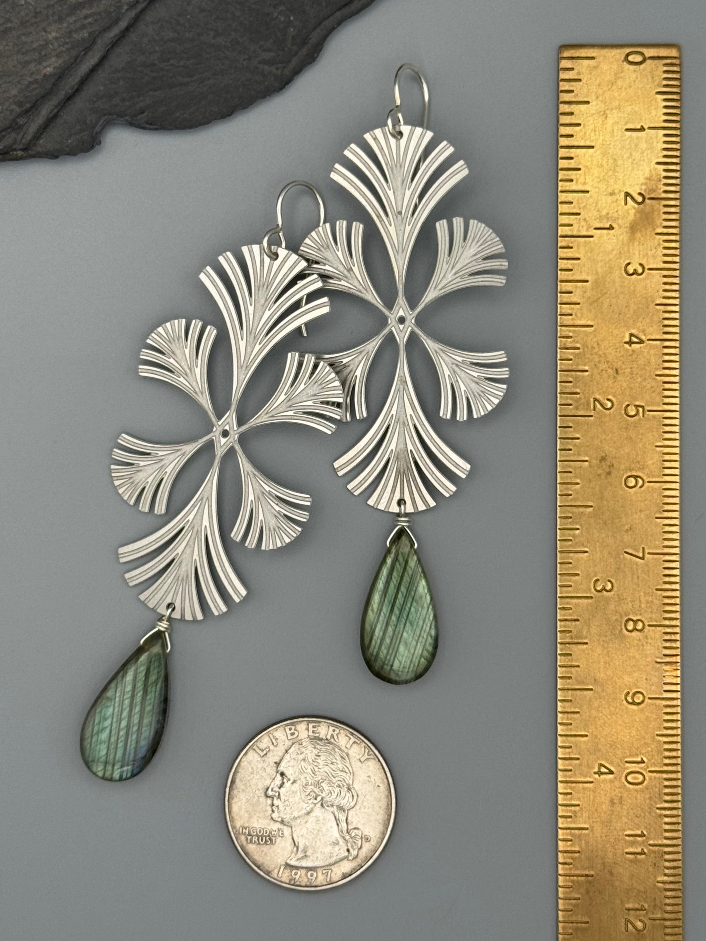 •SIGIL• labradorite + silver earrings