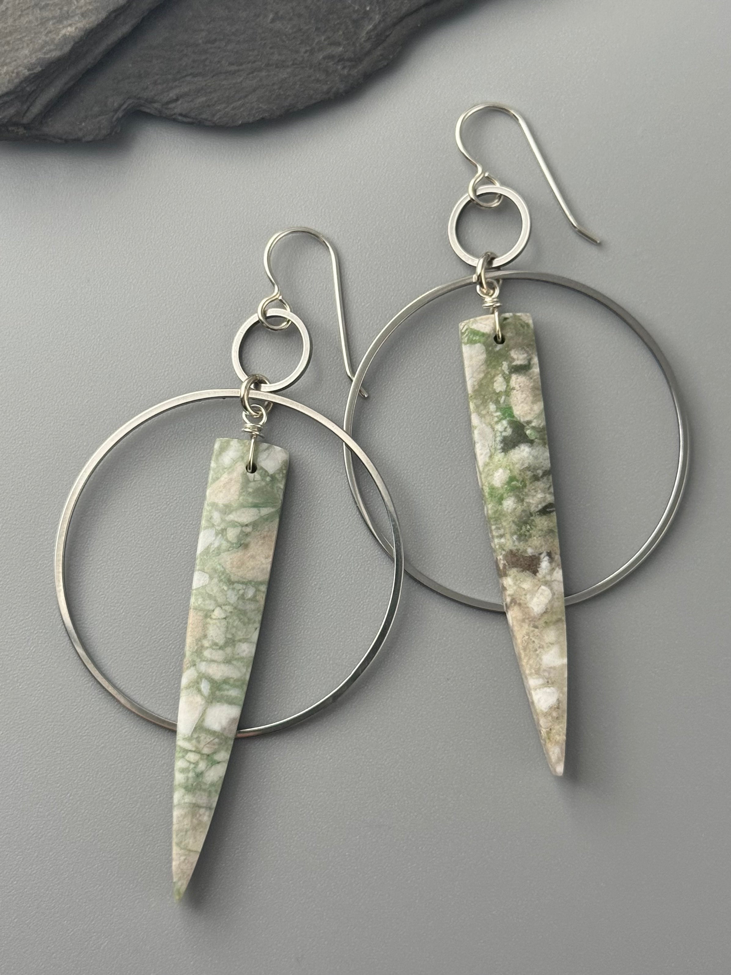 •EQUA-ORBIT• utah variscite + silver earrings