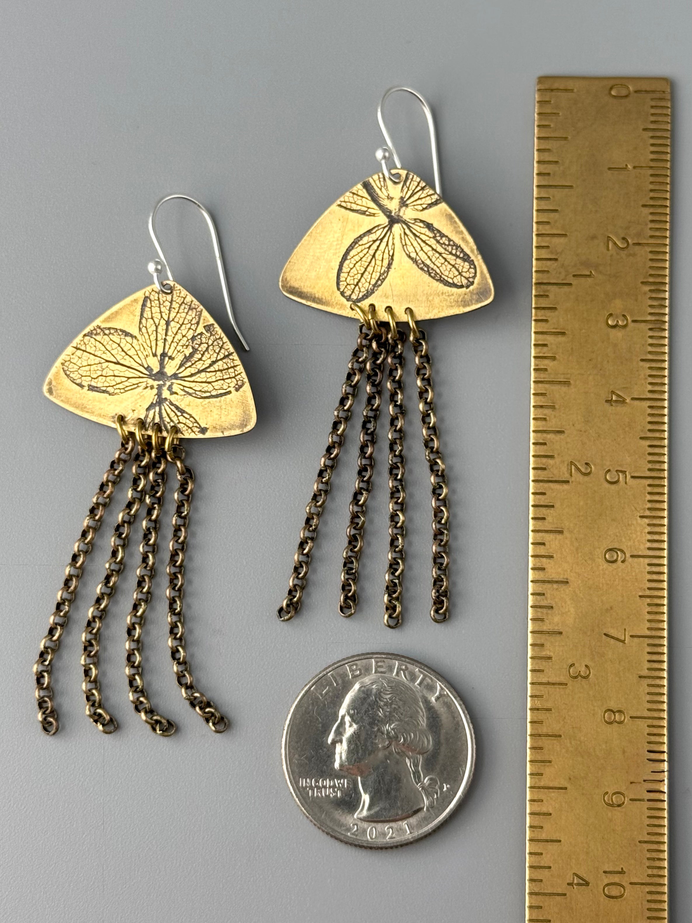 •HYDRANGEA DUSTER• mixed metal dangle earrings