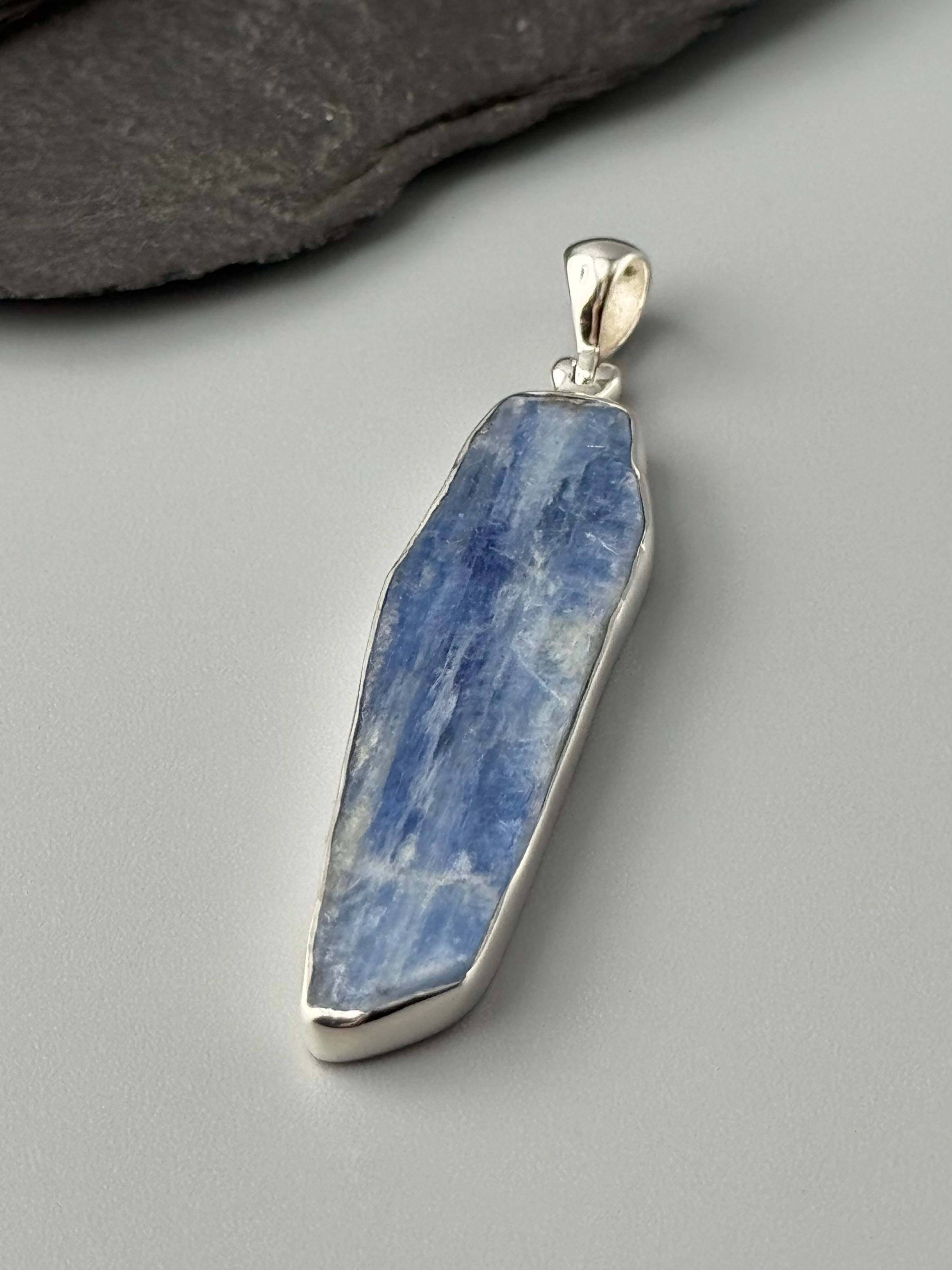 •KYANITE - FREEFORM• sterling silver pendant